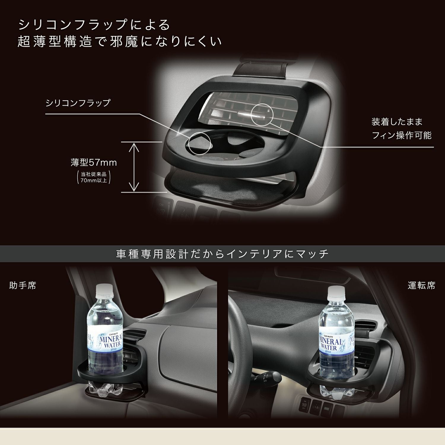 NZ568 ドリンクホルダーペア セレナ用 ブラック | カーメイト 公式