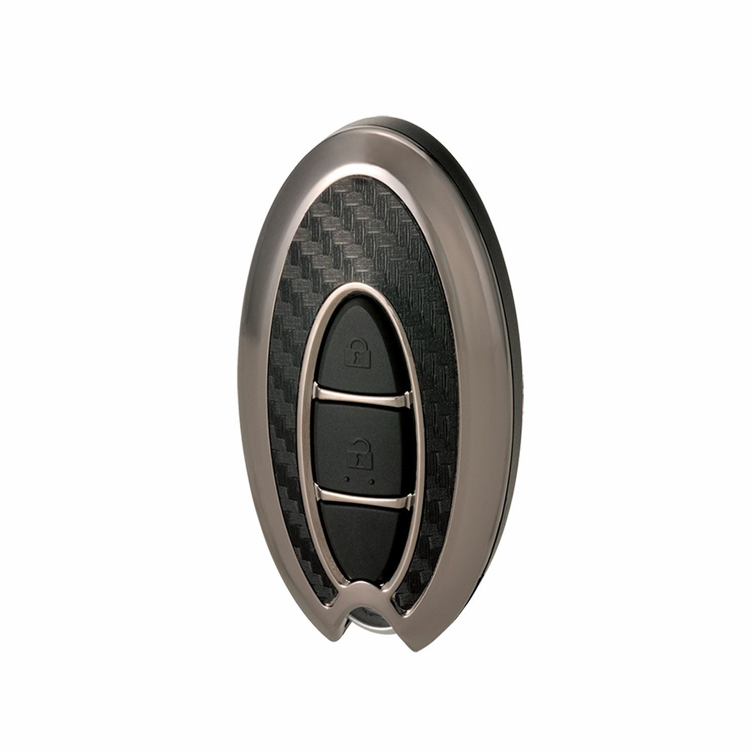 DZ238 キーカバー 日産用A カーボン調 ブラックメッキ | カーメイト