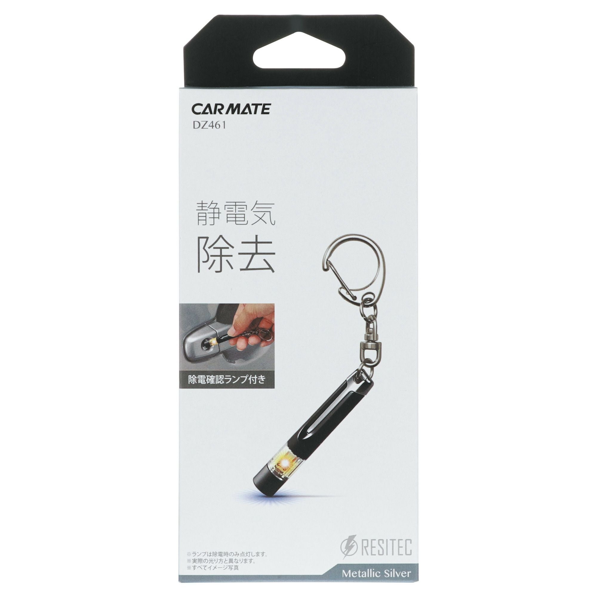 DZ461 静電気除去 キーホルダー レジテック シルバーメッキ