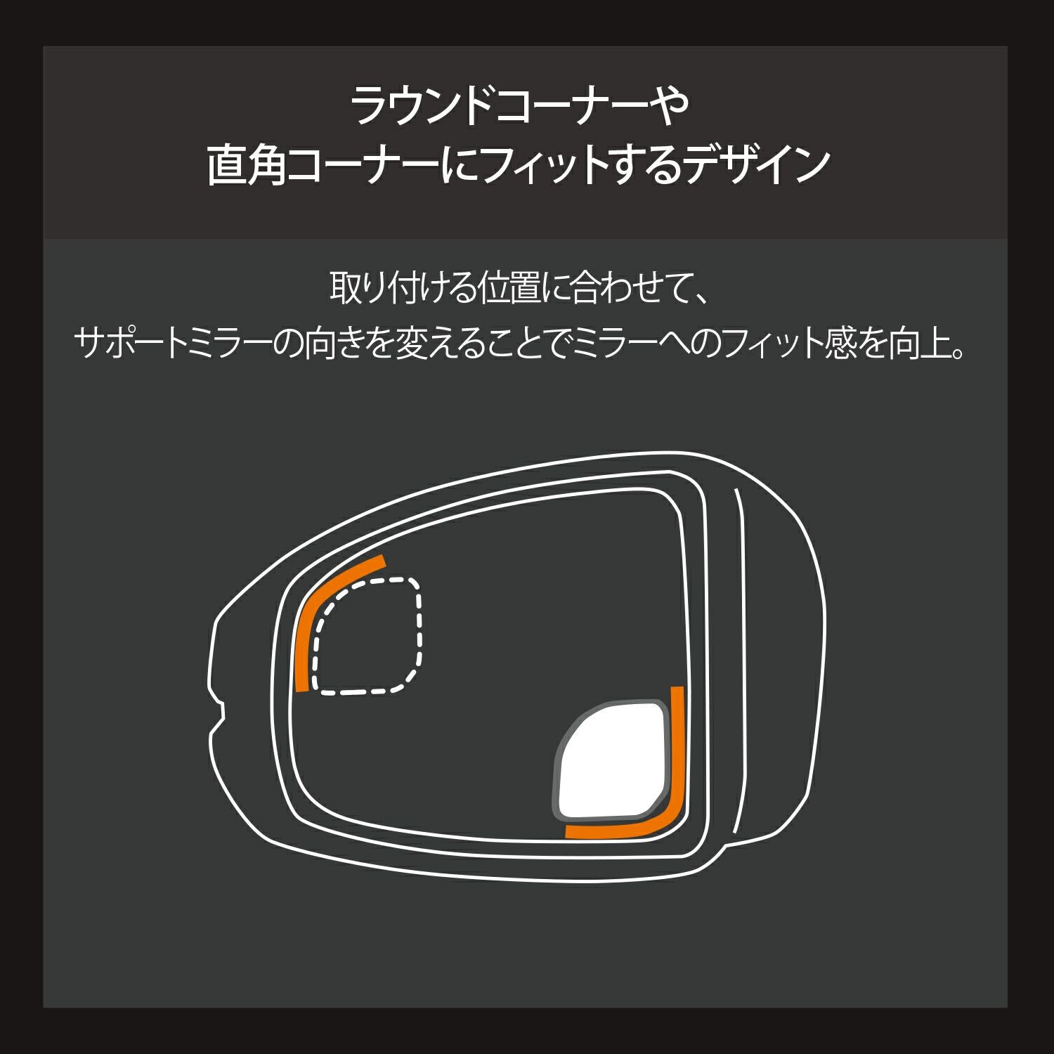 DZ499 サポートミラー 180SR 扇形 | カーメイト 公式オンラインストア本店