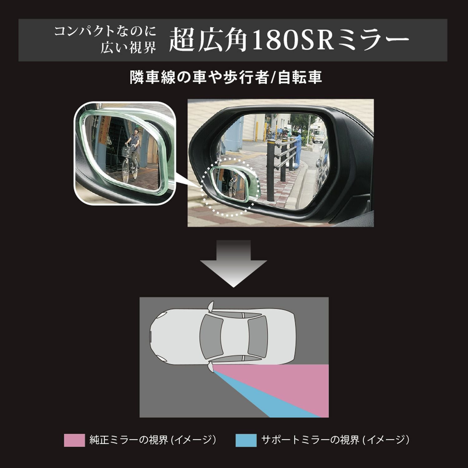 DZ500 サポートミラー 180SR ワイド | カーメイト 公式オンライン