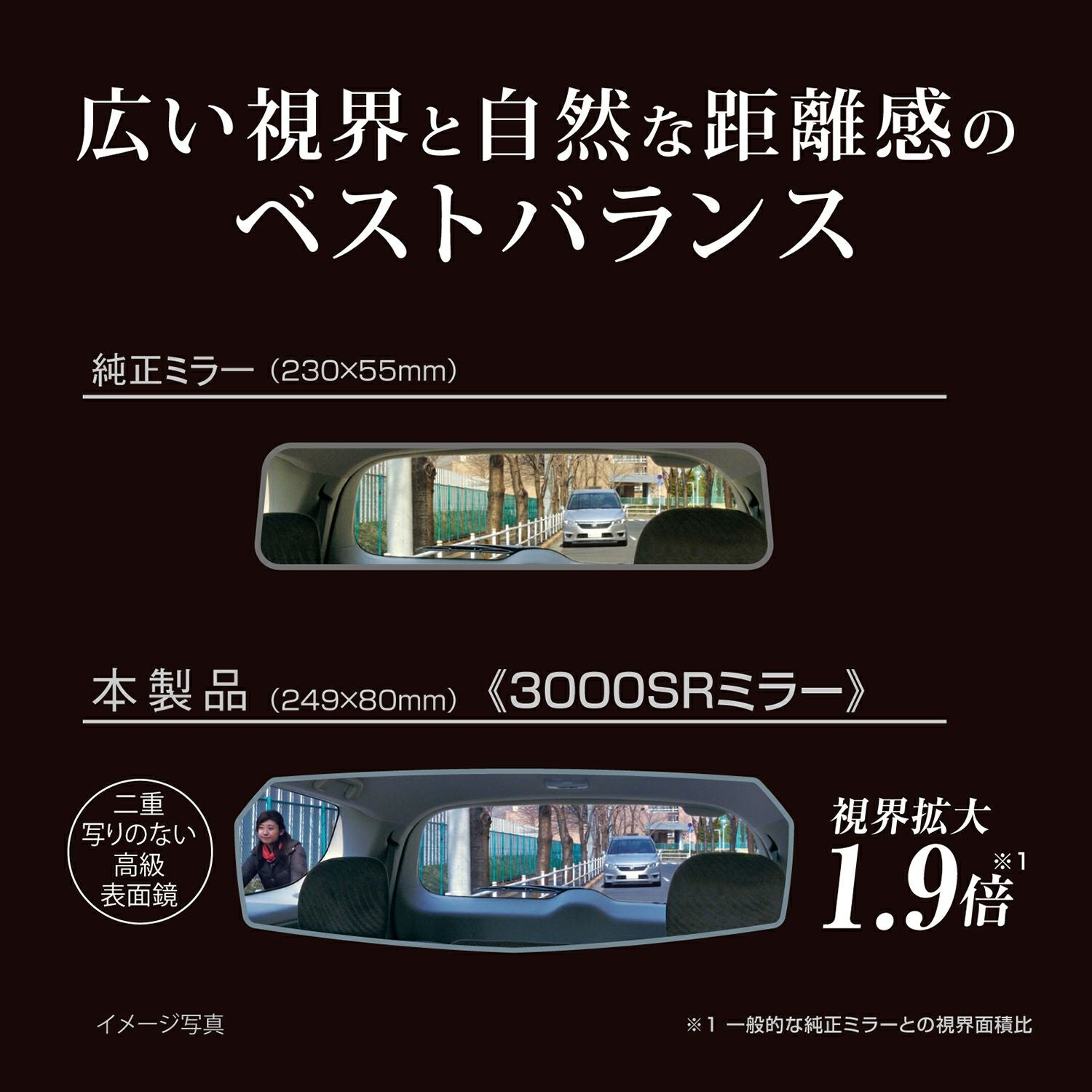 DZ444 リヤビューミラー エッジ 3000SR 240 ブルー | カーメイト 公式