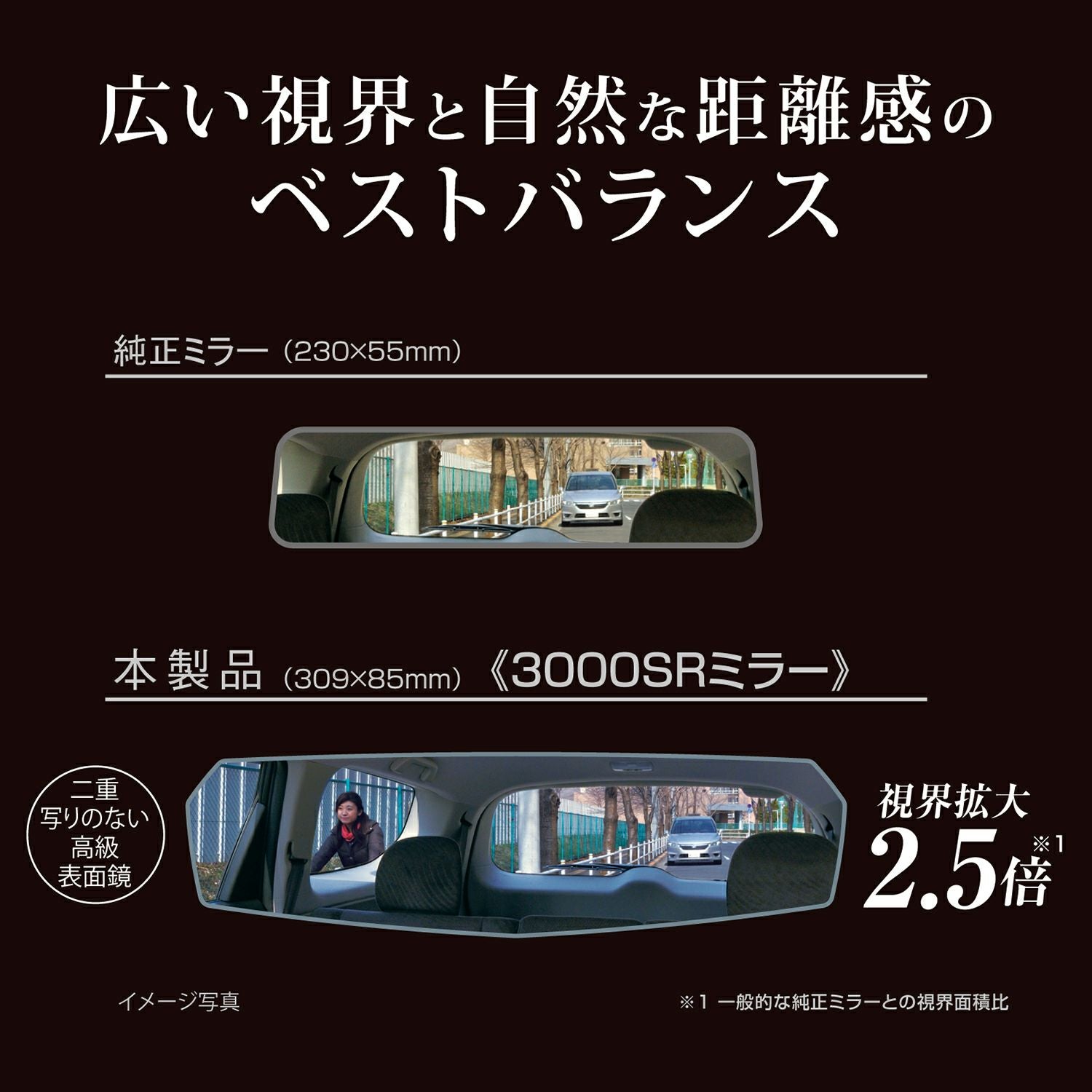 DZ448 リヤビューミラー エッジ 3000SR 300 ブルー | カーメイト 公式