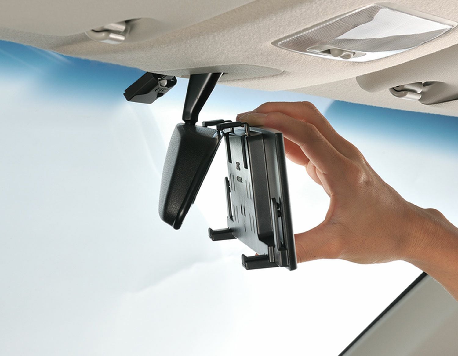 M39 3000Rルームミラー ハイトワゴン型軽用 クローム鏡 240mm ブラック