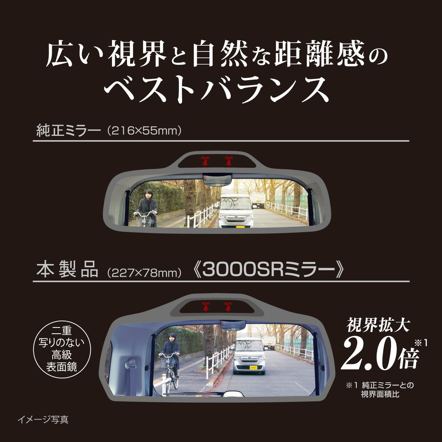NZ581 ホンダ専用リヤビューミラー 3000SR ブルー | カーメイト 公式