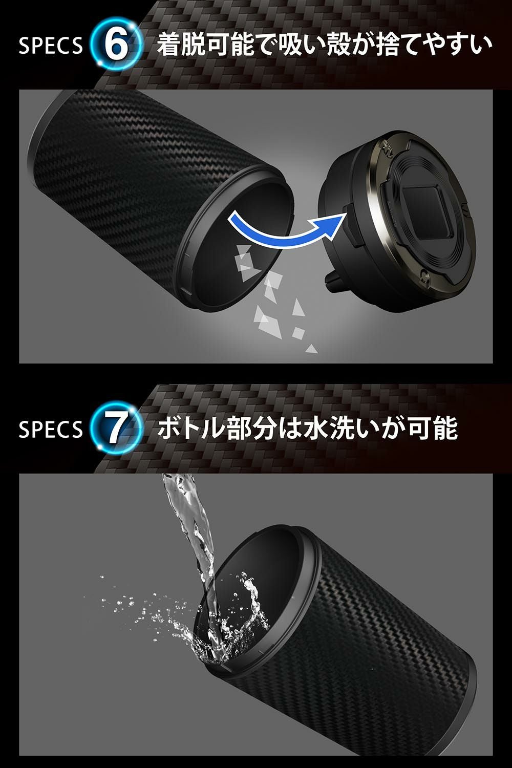 DZ287 灰皿 SPORTS LUXURY カーボン調ブラック | カーメイト 公式