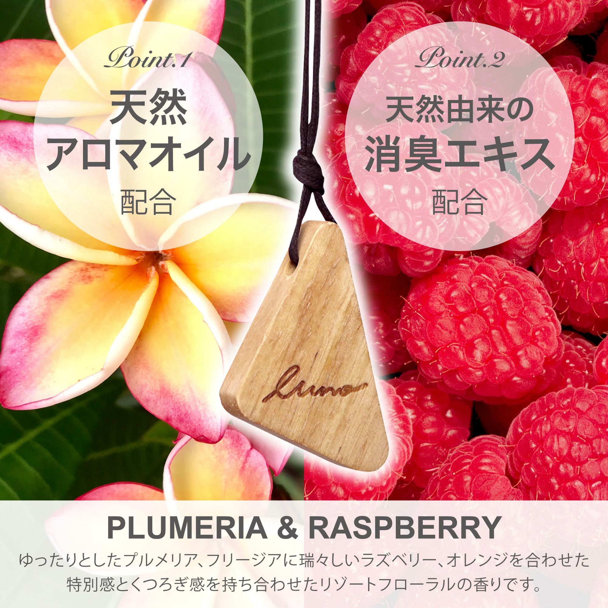 H613 ルーノ ハンギングウッド プルメリア&ラズベリー | カーメイト