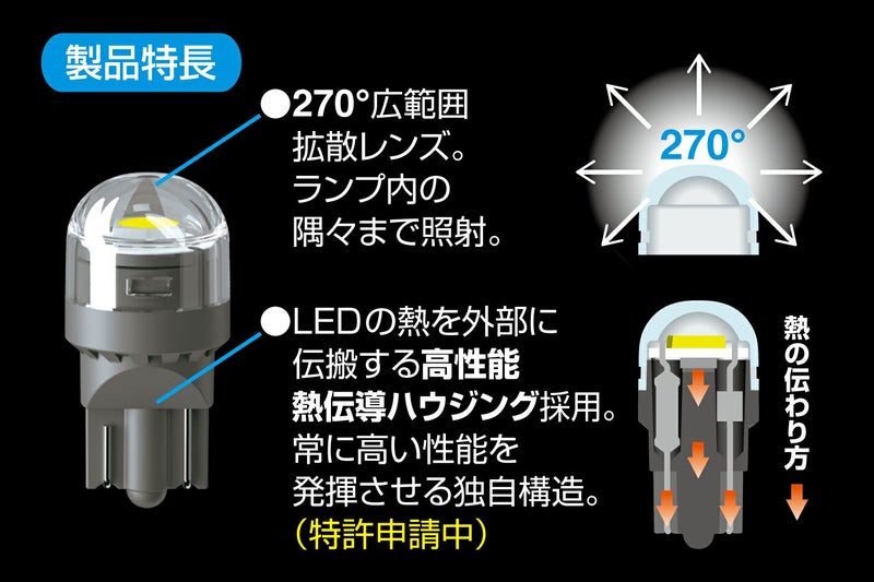 BW164 LEDポジションバルブ R50T 6700K | カーメイト 公式オンライン 