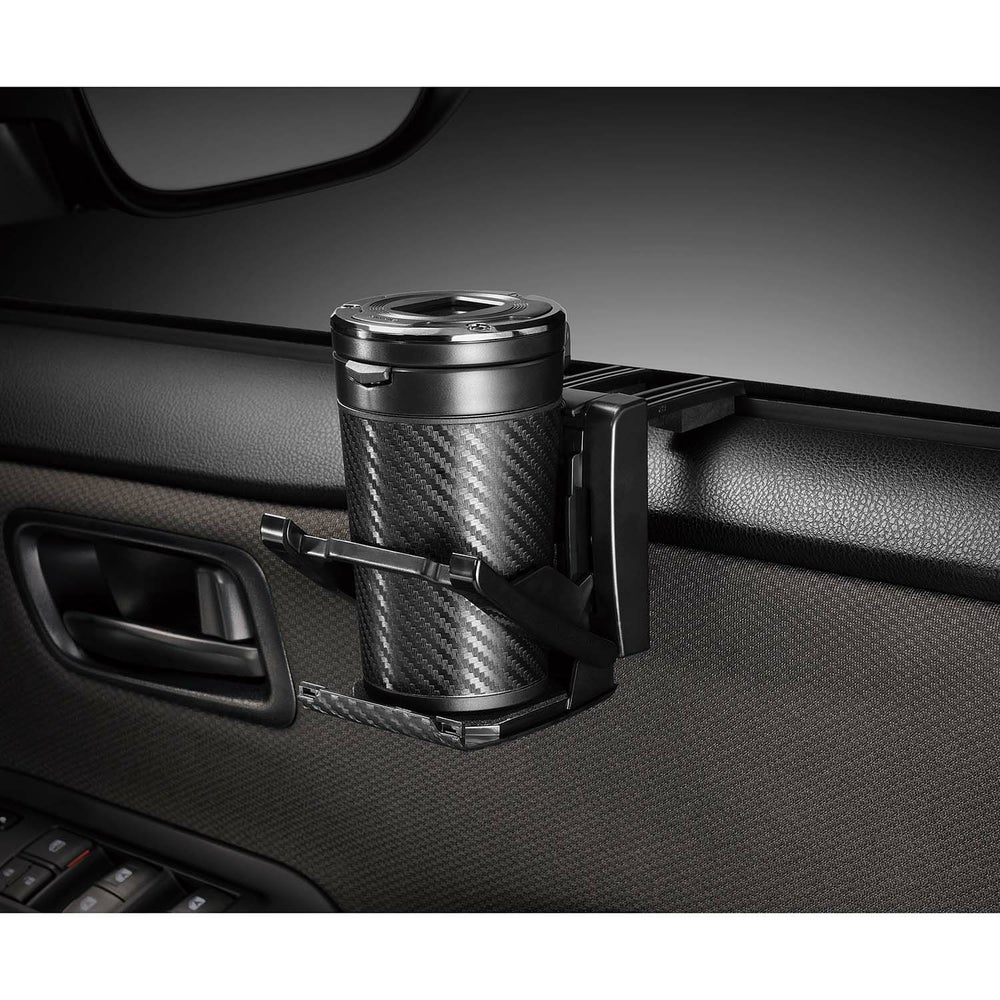 カーメイト DZ532 スリムドリンクホルダー カーボン調 BLACK EDITION