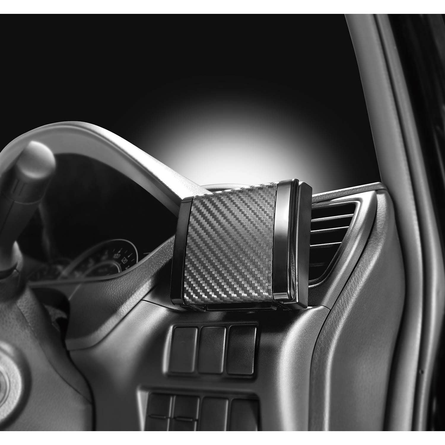 DZ532 スリムドリンクホルダー カーボン調 BLACK EDITION | カーメイト