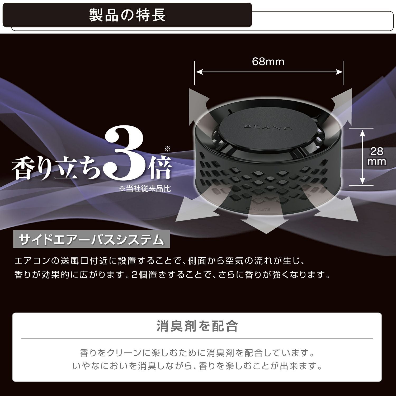 G1701 ブラング モンスターソリッド 2P ホワイトムスク | カーメイト
