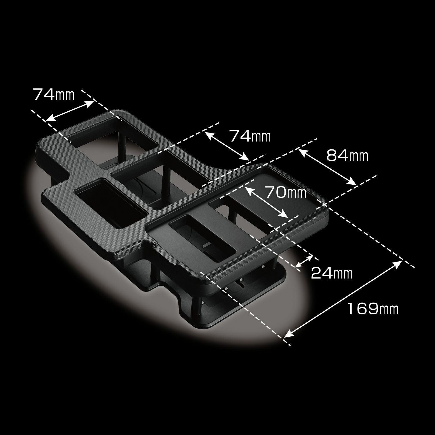 NZ593 ドリンクテーブル プレミアム ハイエース 200系用 カーボン調