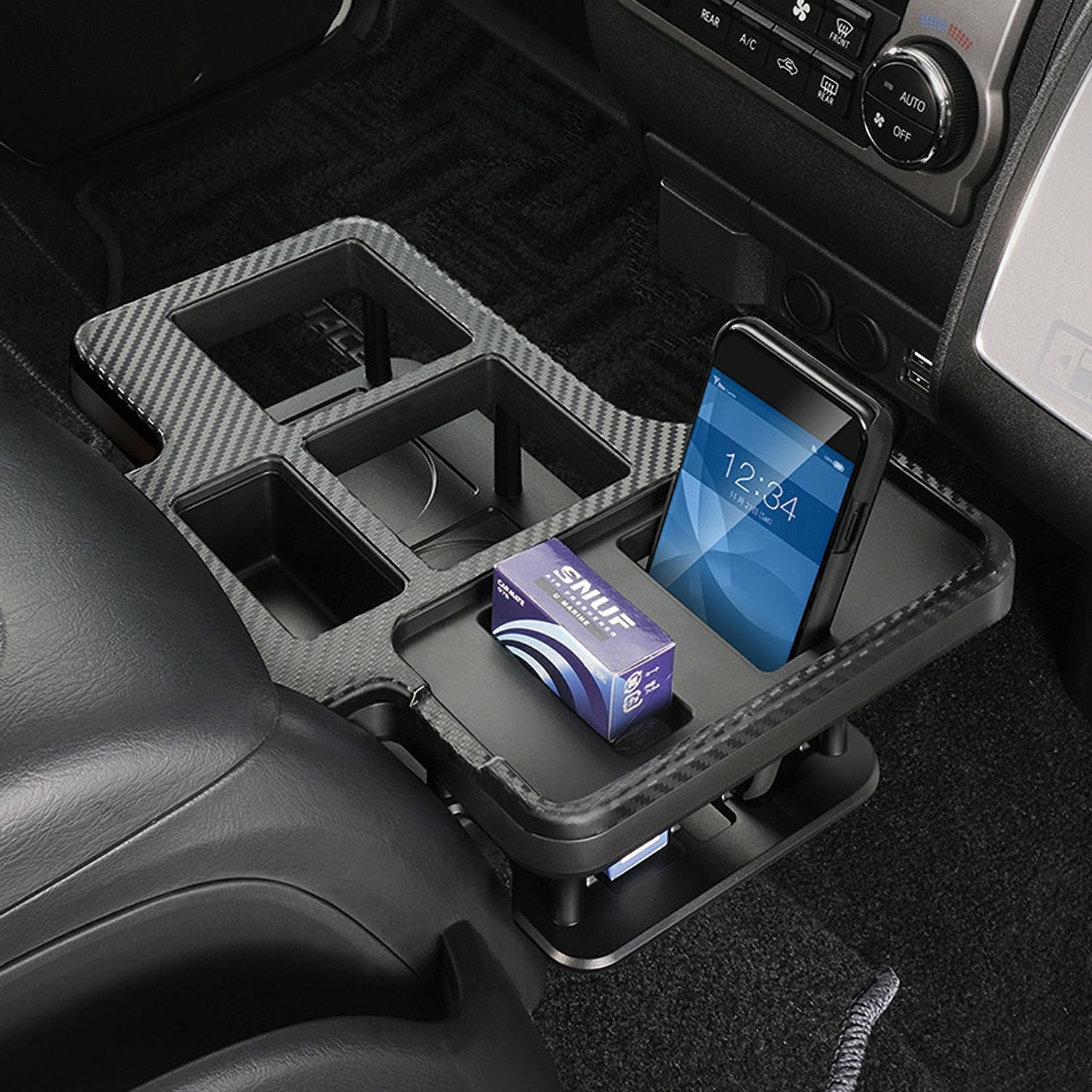 NZ593 ドリンクテーブル プレミアム ハイエース 200系用 カーボン調