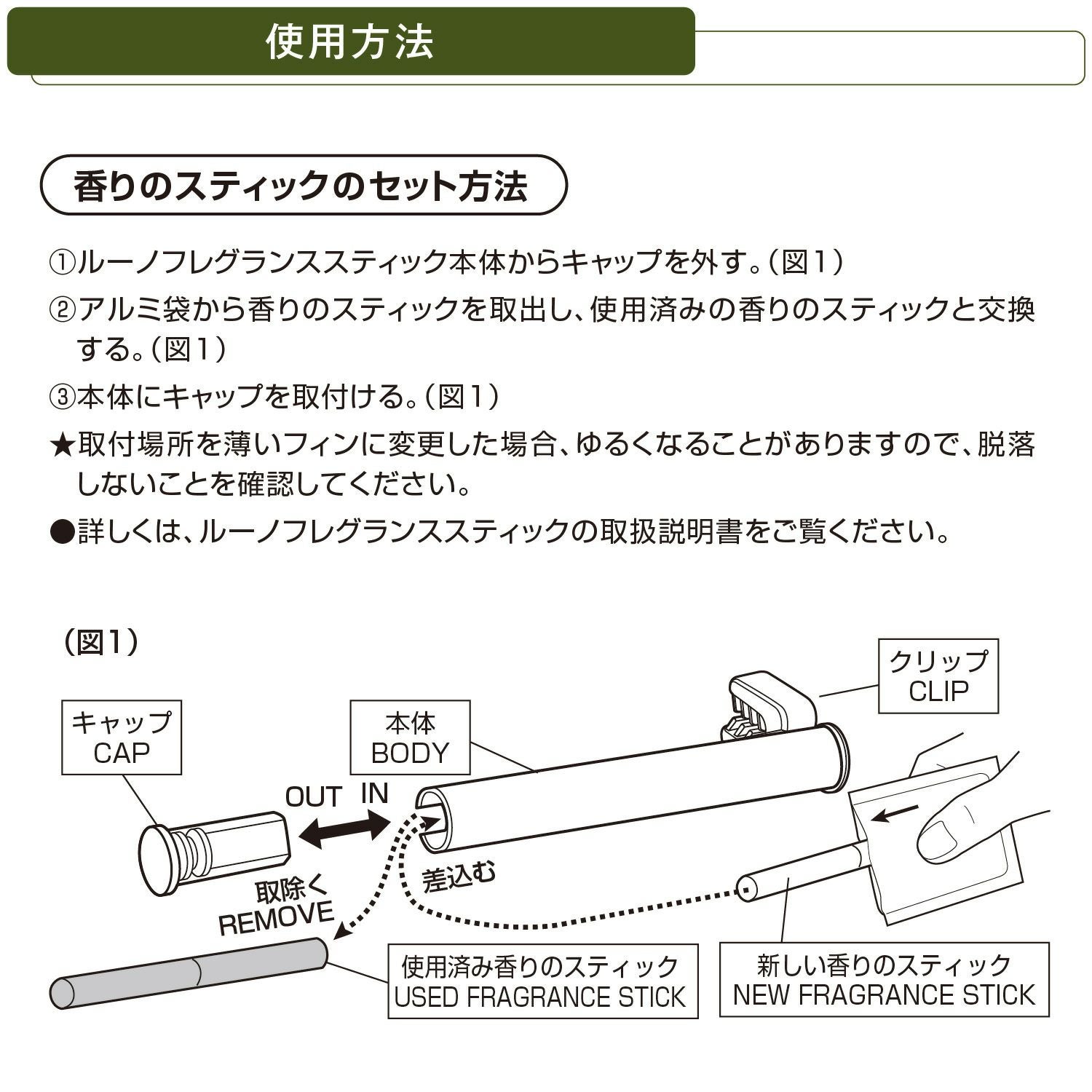 H1391 ルーノ フレグランススティック リフィル ボタニカル アップル