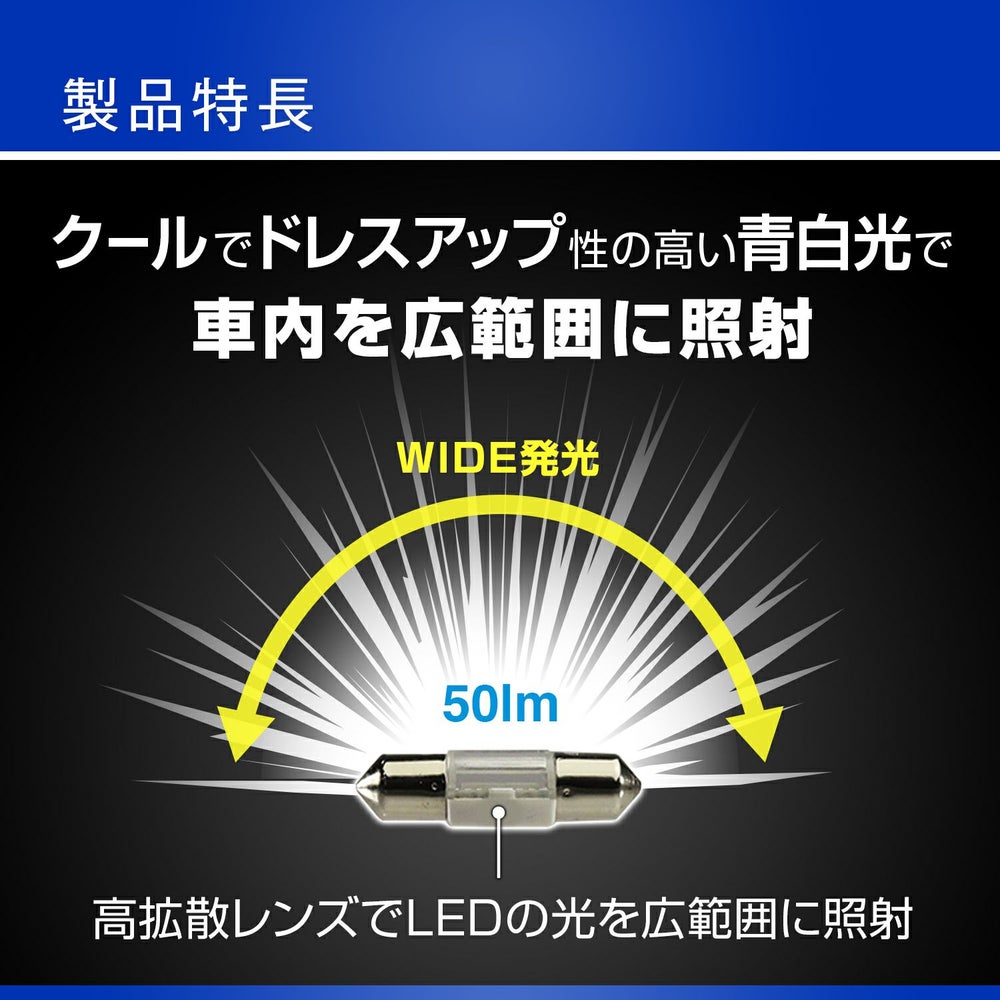 BW33 LEDルームランプ E50L 15000K 50lm