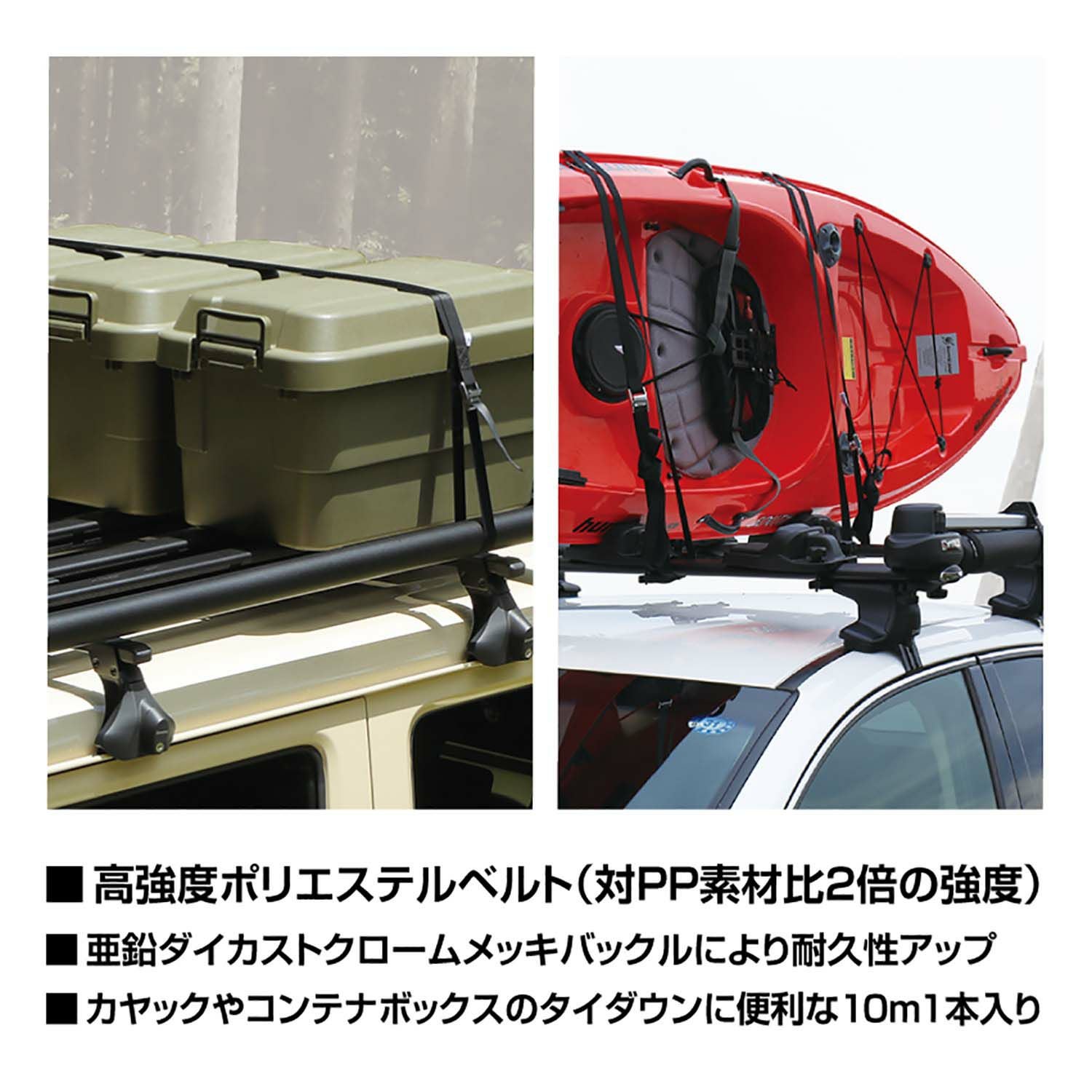 お値段交渉してください！カーメイトシステムキャリア　ネット　ベルト　説明書つき IN824 ハイグレードベルト 1000 | カーメイト 公式オンラインストア本店