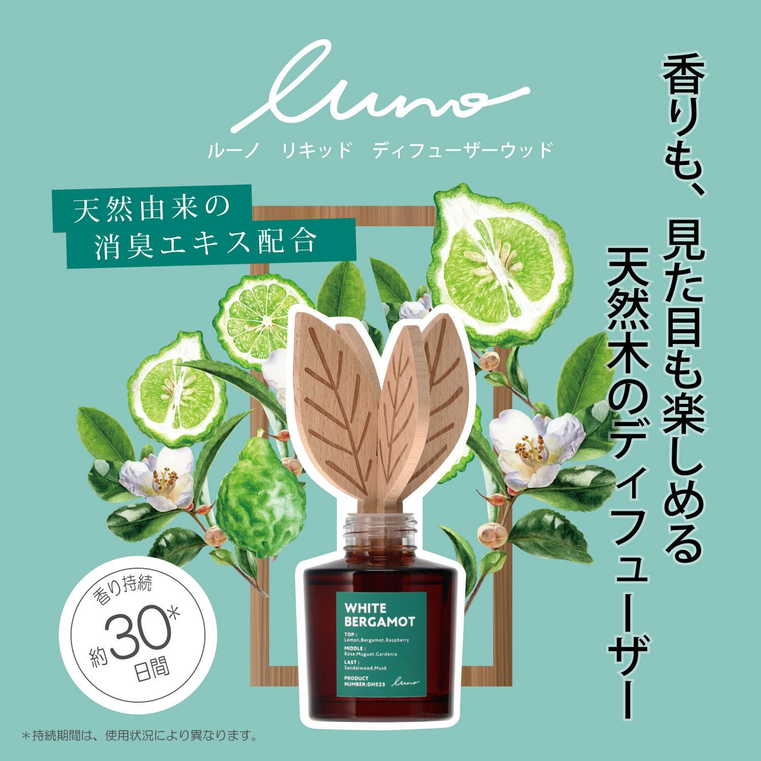 DH523 ルーノ リキッド ディフューザーウッド ホワイトベルガモット