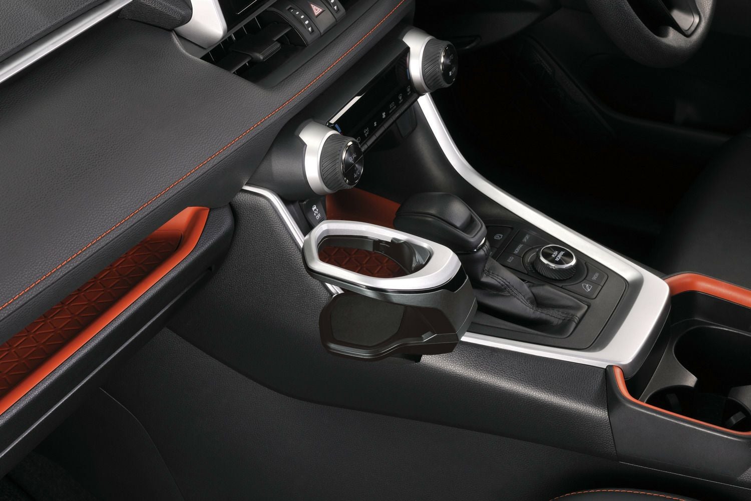 NZ815 RAV4専用ドリンクホルダー コンソール取り付け シルバー (R80