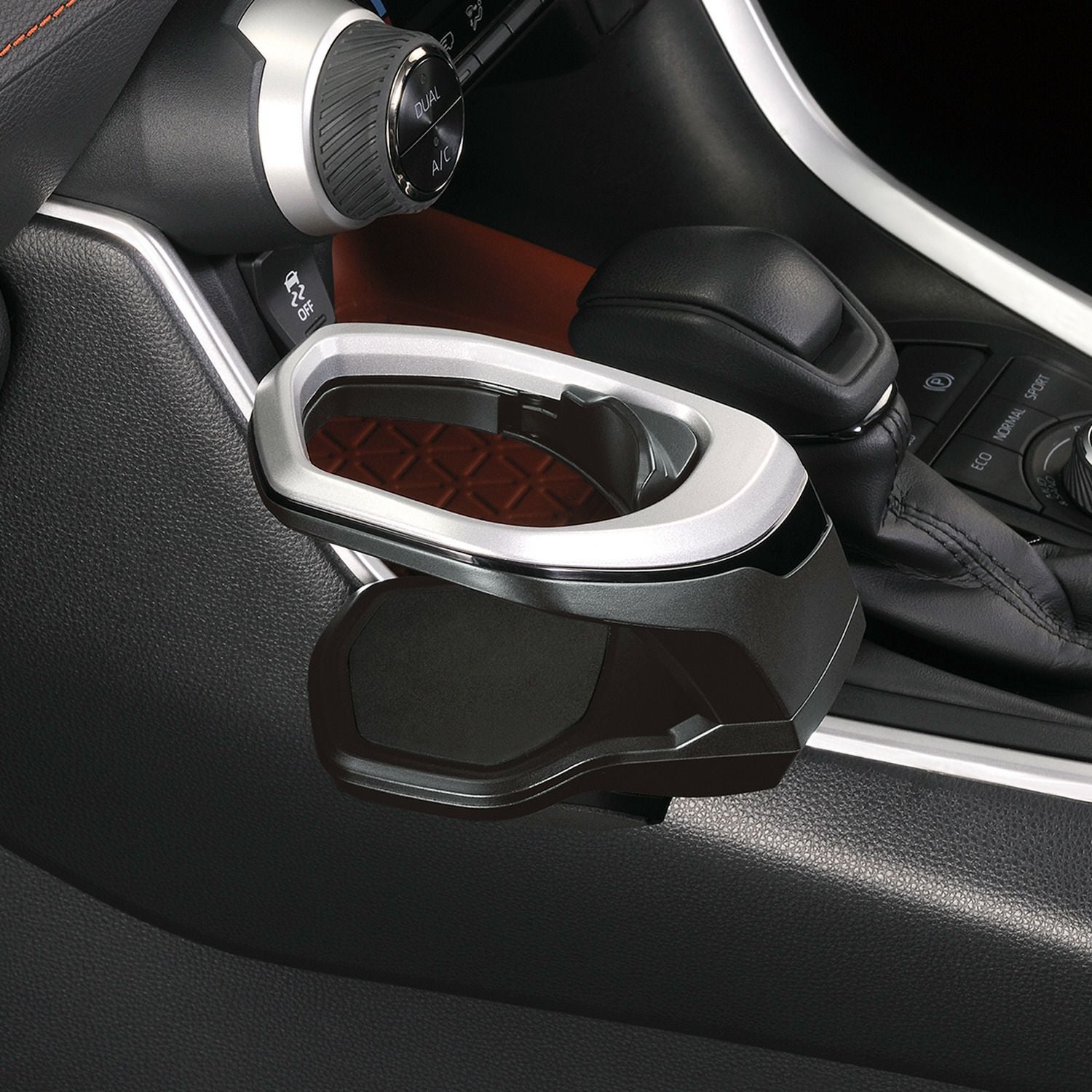 NZ815 RAV4専用ドリンクホルダー コンソール取り付け シルバー (R80