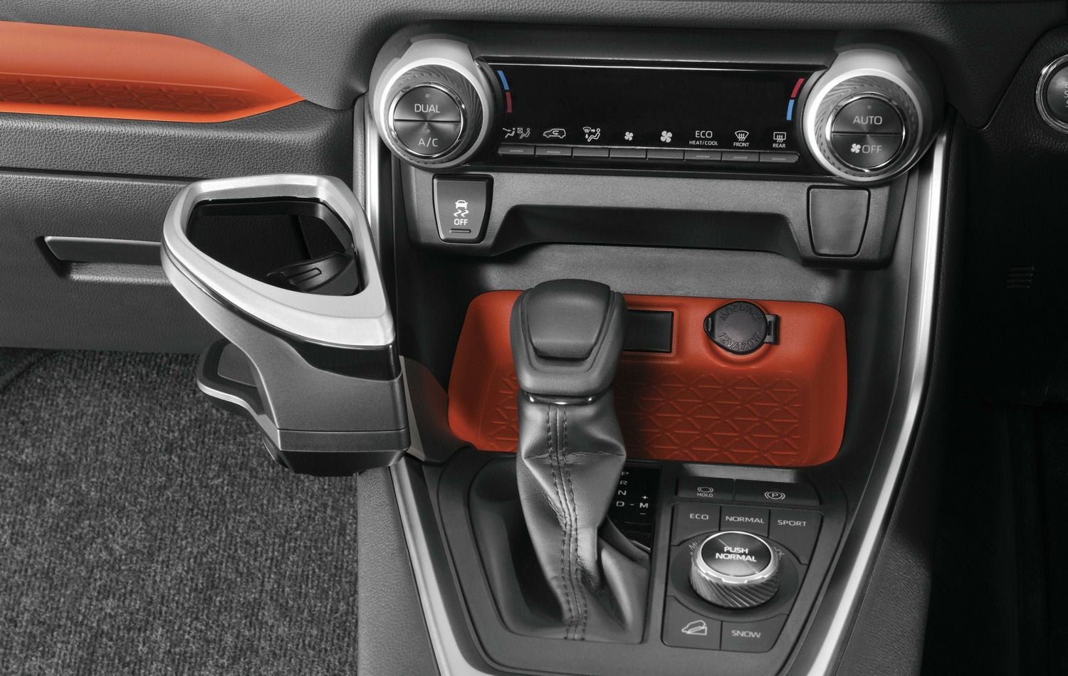 NZ815 RAV4専用ドリンクホルダー コンソール取り付け シルバー (R80