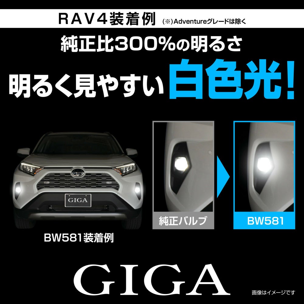 カーメイト LED BW581 GIGA LEDフォグバルブ S2800GS 6000K 2800lm ギガ