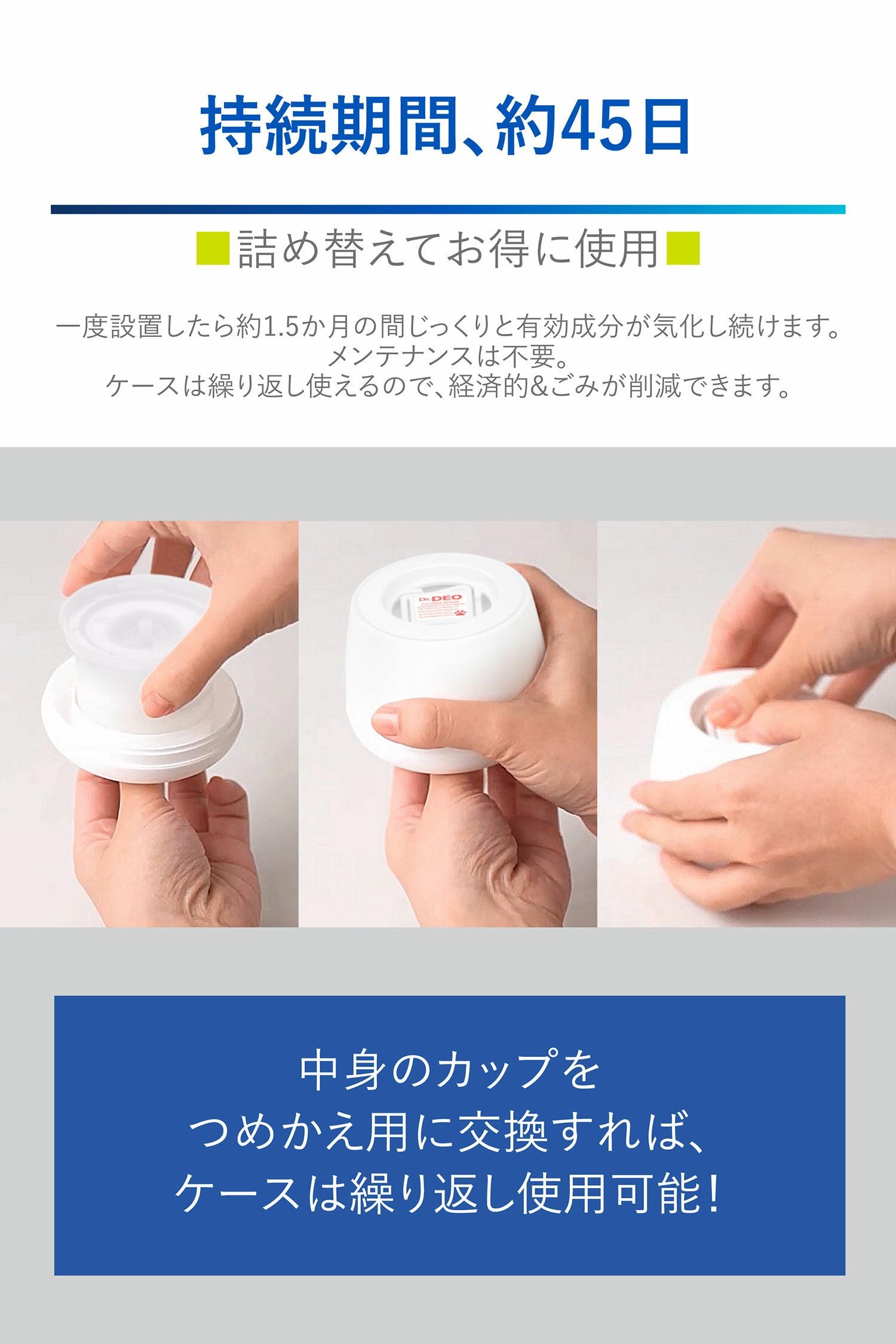 DSP7 ドクターデオ ペットまわりの除菌 置きタイプ リフィル