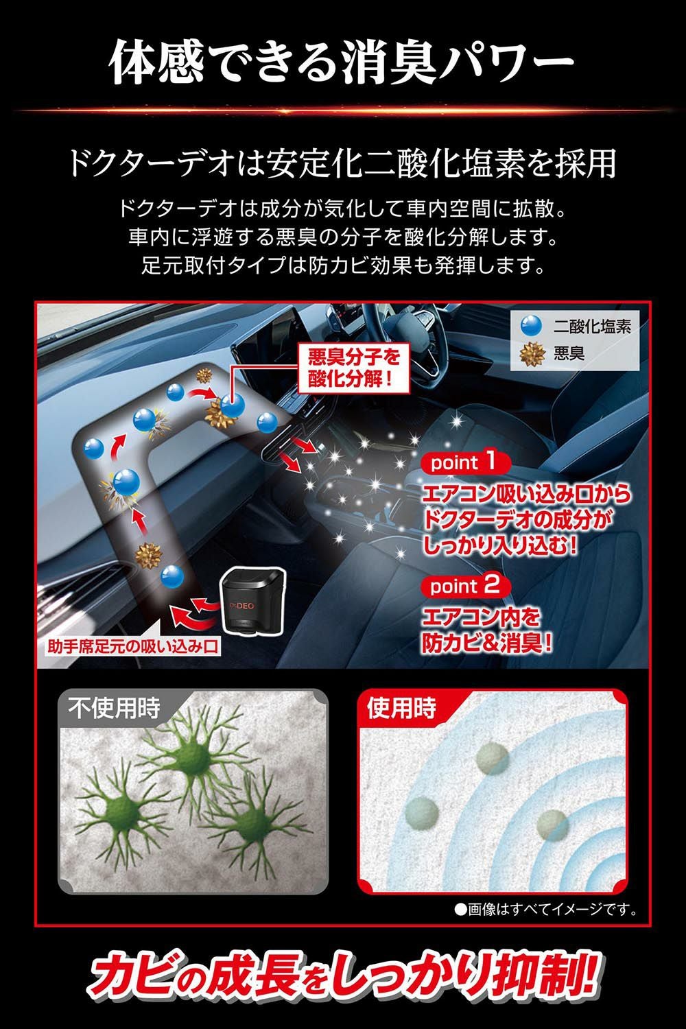 D265 ドクターデオ プレミアム 足元取付タイプ 防カビ 90日 無香