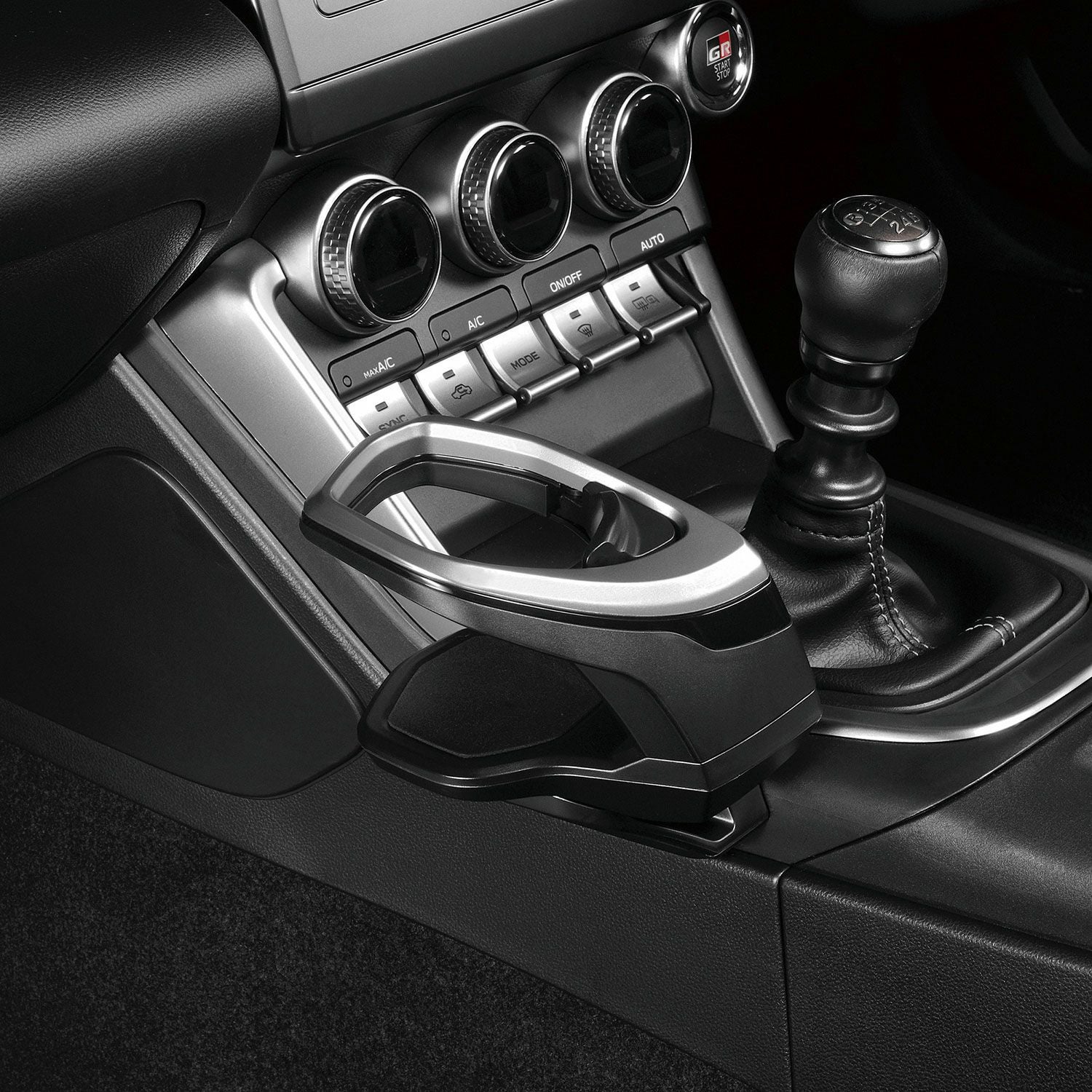 NZ835 GR86/BRZ専用ドリンクホルダー コンソール取り付け シルバー