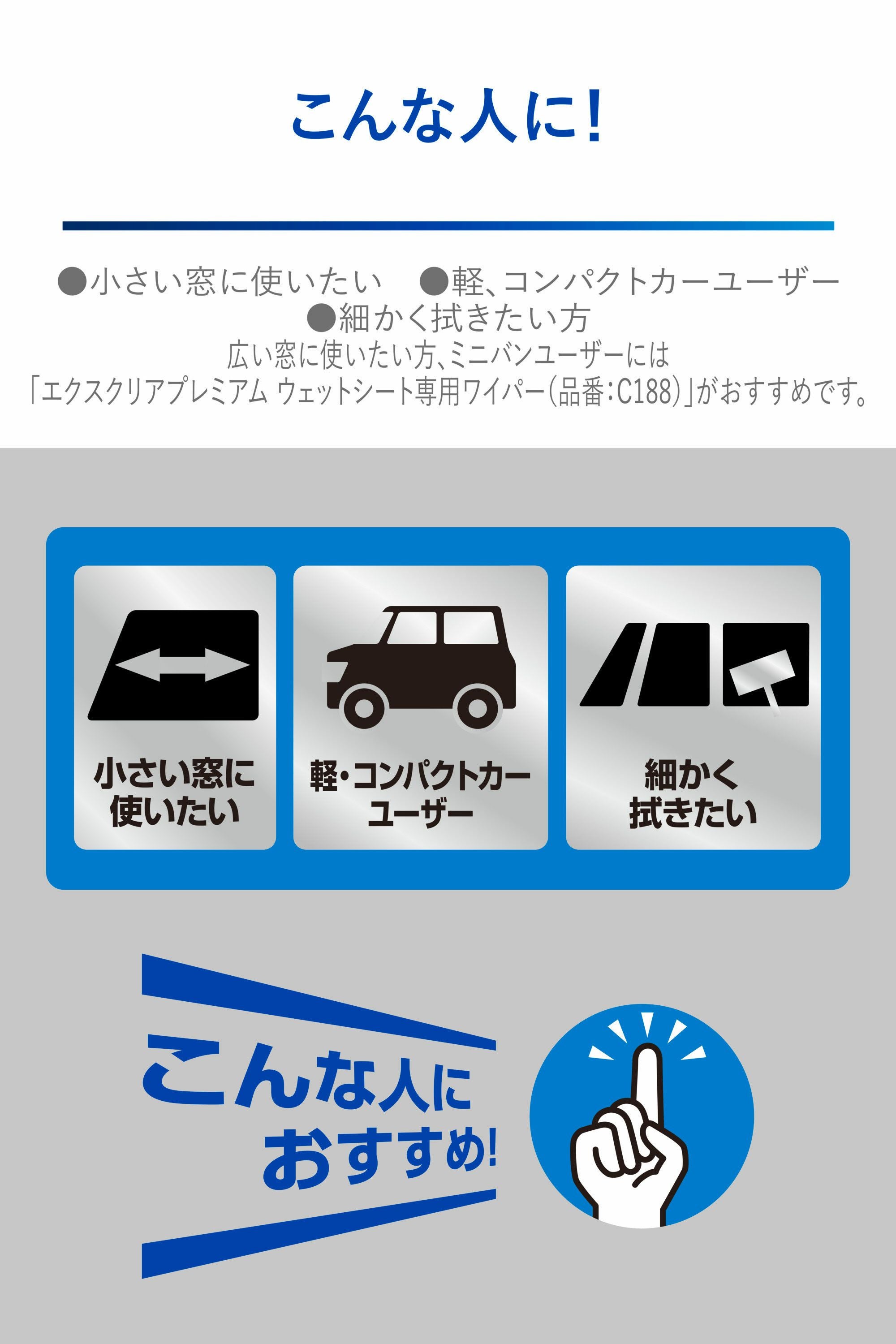 C189 エクスクリア プレミアム ウェットシート専用ワイパー ミニ