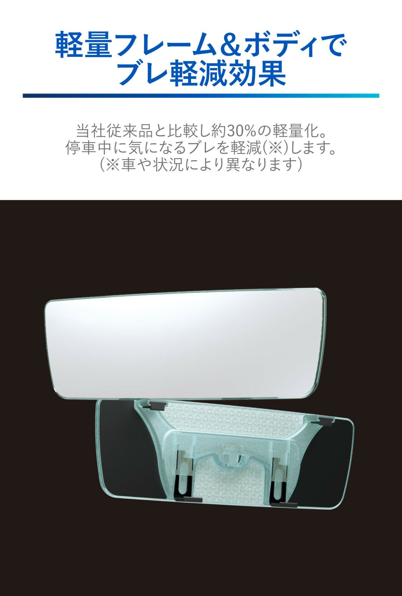 DZ594 リヤビューミラー エッジR 240 3000SR 高反射鏡 | カーメイト