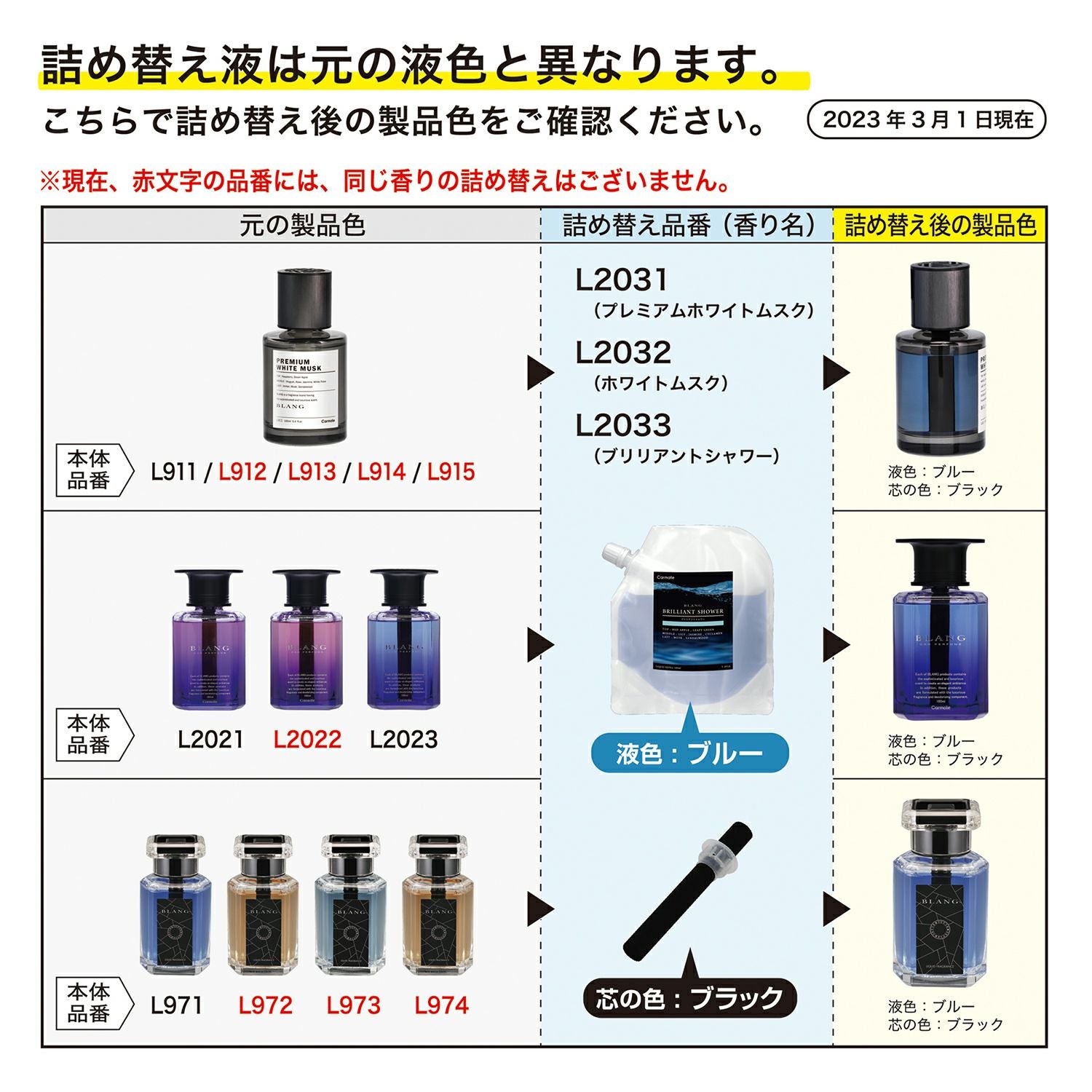 L2031 ブラング リキッド 詰め替え160ml プレミアムホワイトムスク