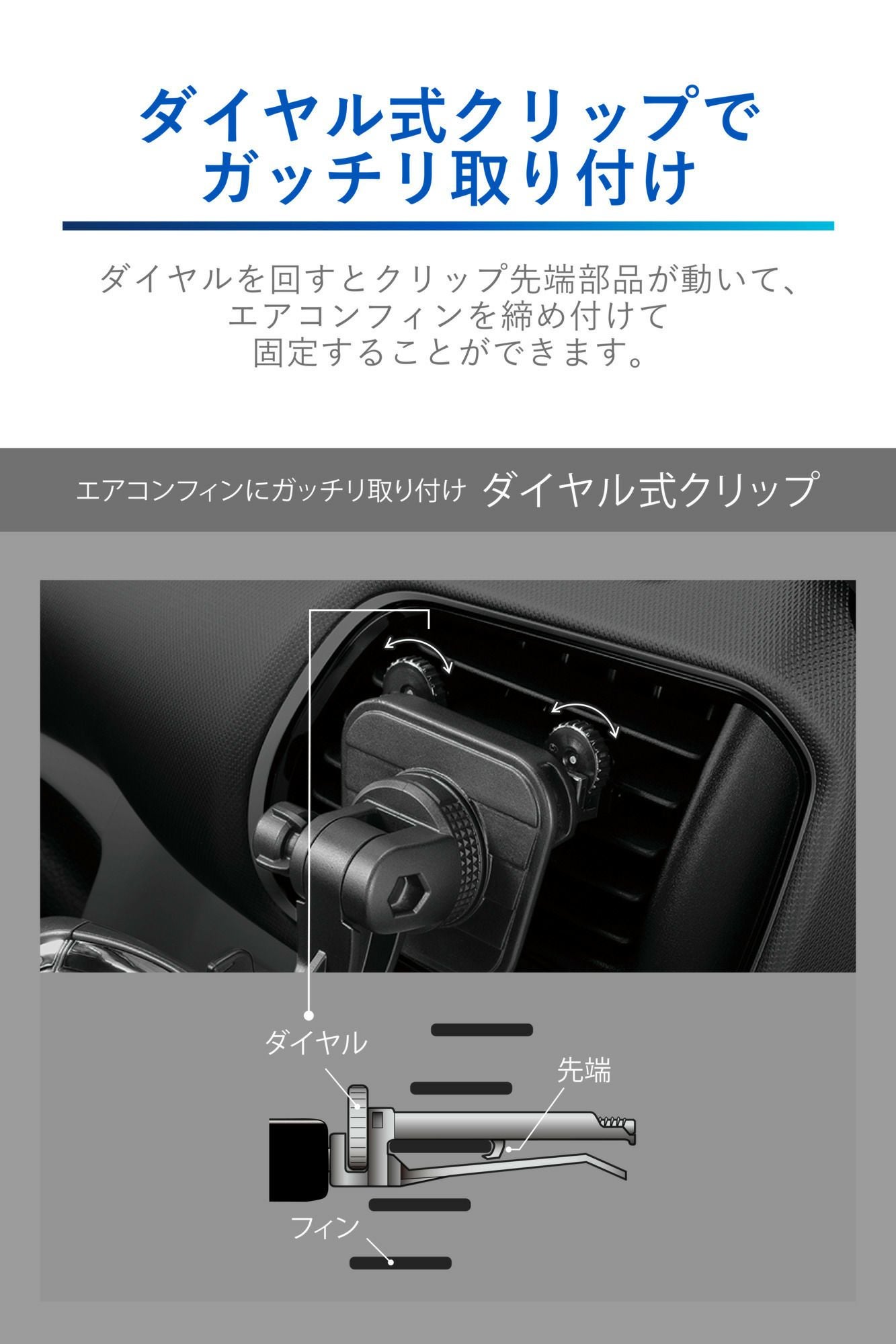 SA39 スマホルダー エアコン取付け クイックS ブラック | カーメイト