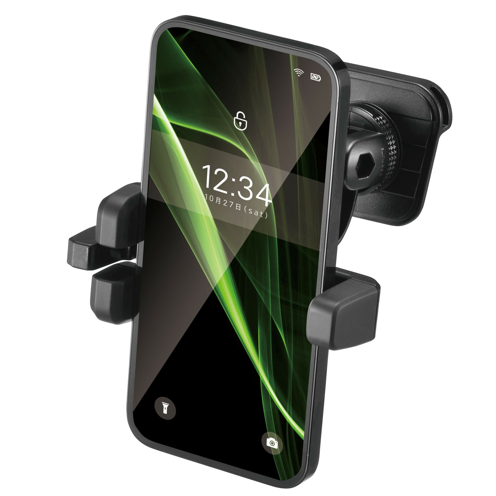 SA39 スマホルダー エアコン取付け クイックS ブラック | カーメイト