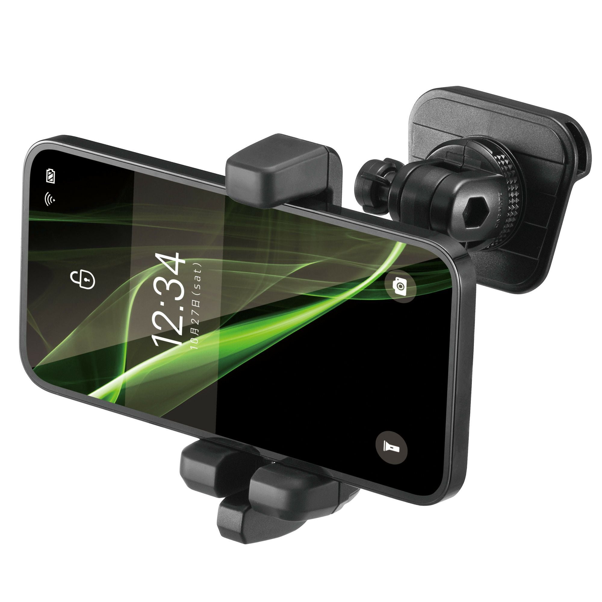 SA39 スマホルダー エアコン取付け クイックS ブラック | カーメイト