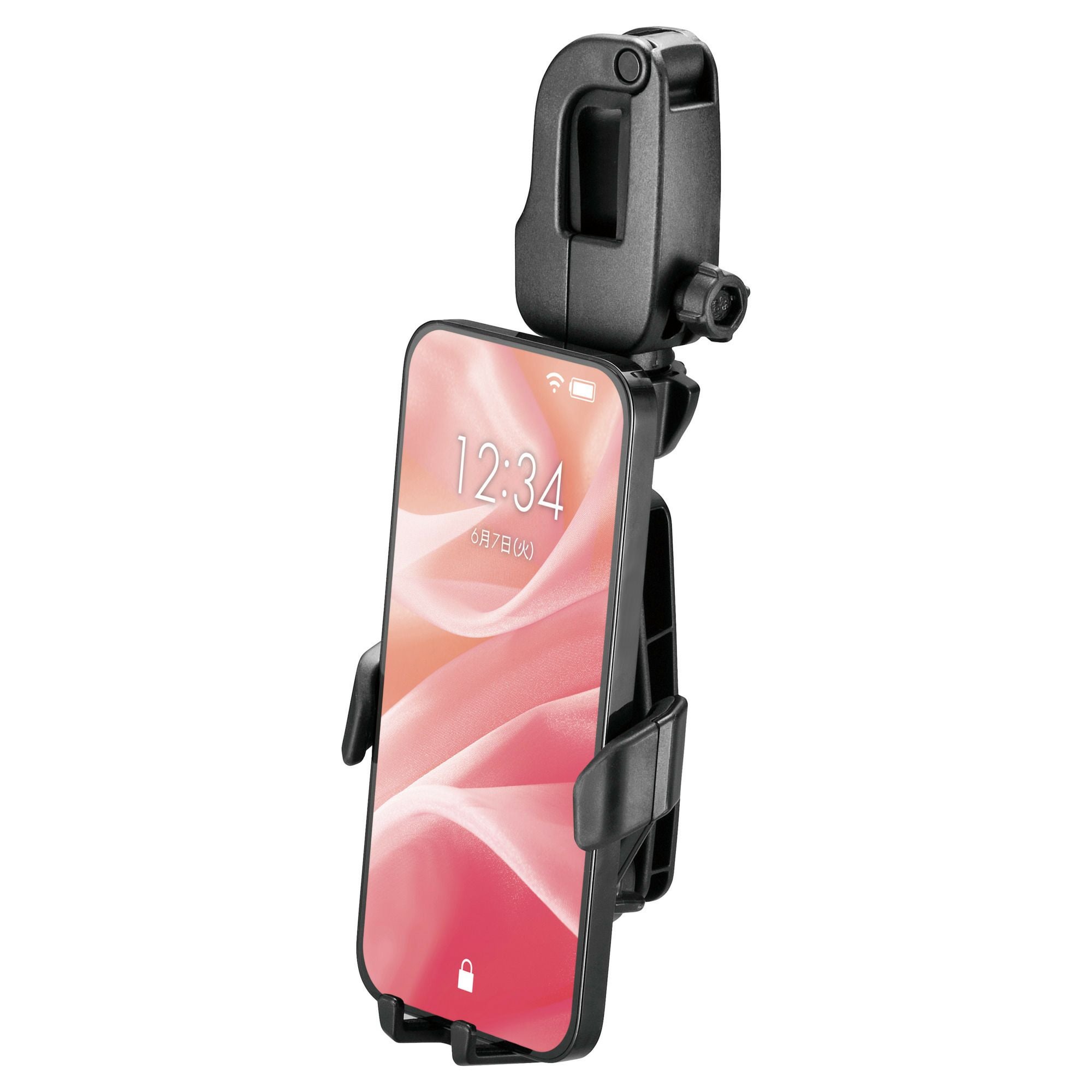 SA38 スマホルダーグリップ取り付け ウィングキャッチ ブラック