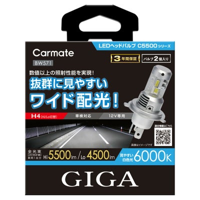 BW573 GIGA LEDヘッド&フォグバルブ C5500 6000K H8/H9/H11/H16 