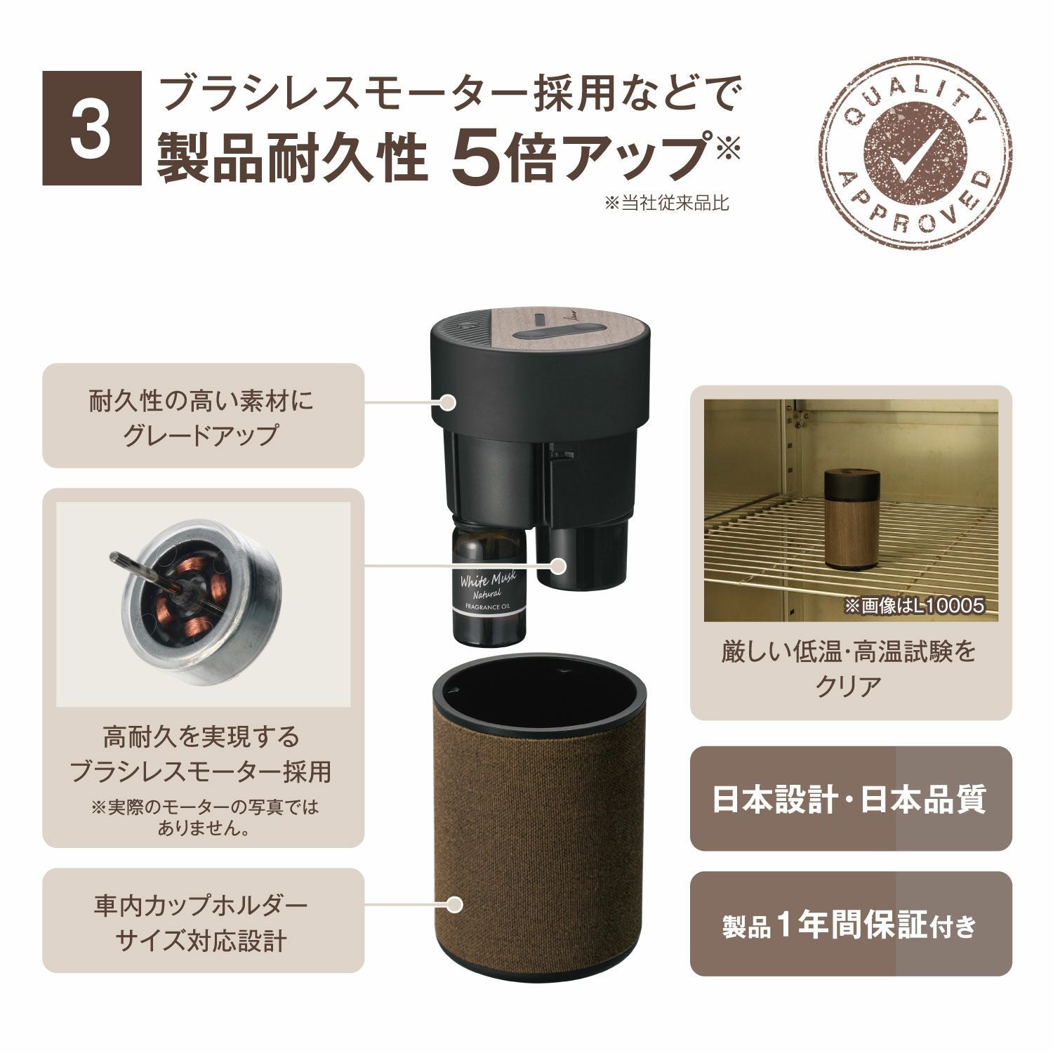 L10006 ルーノ 噴霧式フレグランスディフューザー2 ブラウン