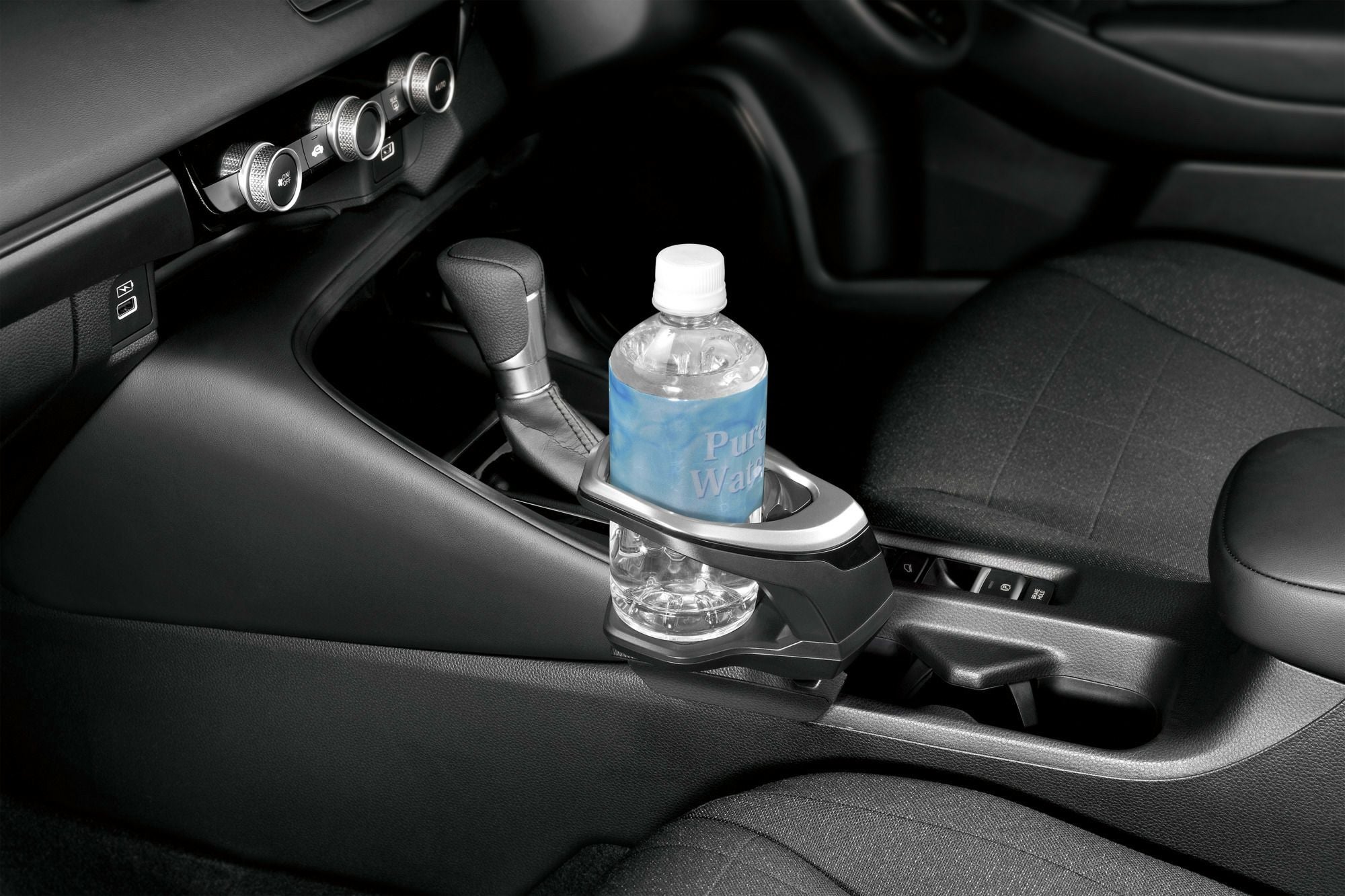 NZ842 ヴェゼル専用ドリンクホルダー コンソール取り付け シルバー