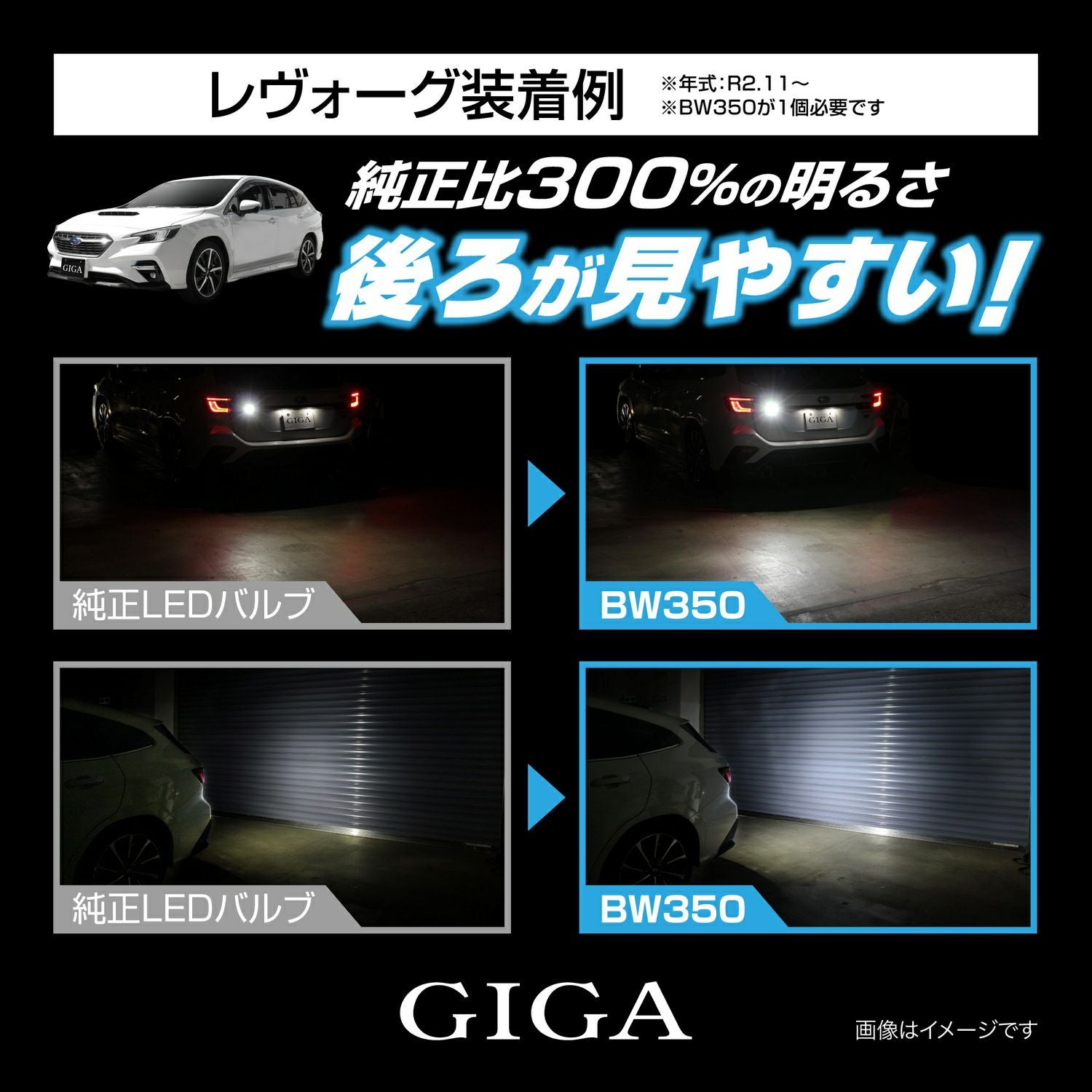 BW350 GIGA LEDバックランプ S1400GS 6000K 1400lm | カーメイト 公式