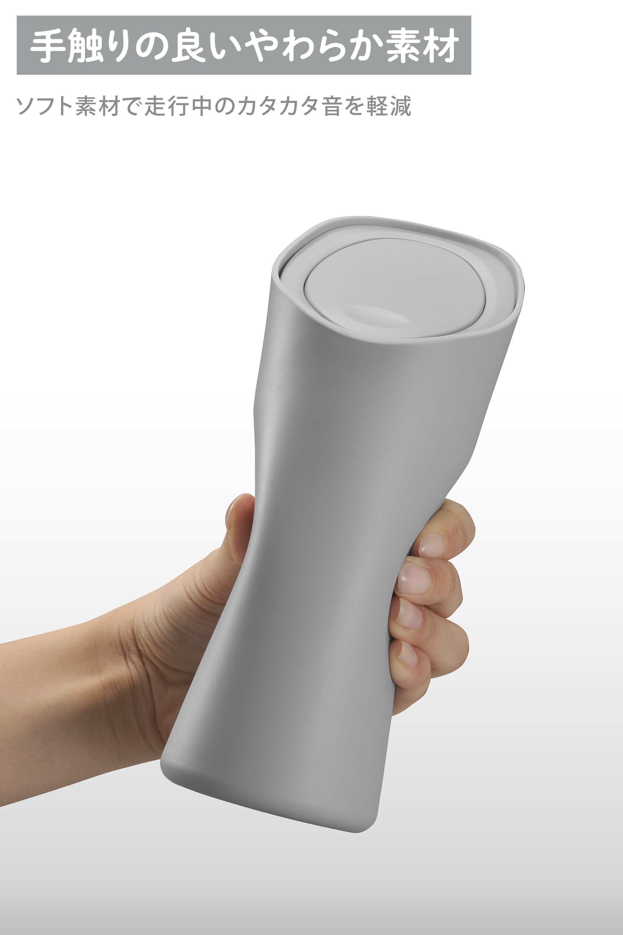 DZ607 ソフトゴミ箱 スラッシュボトル S アッシュグレー | カーメイト