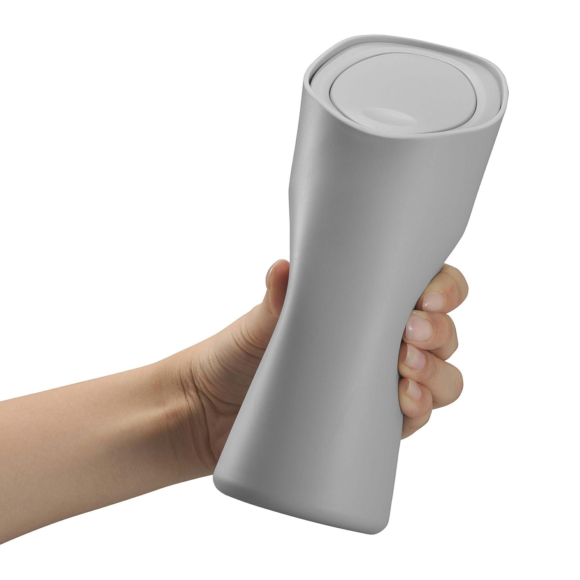 DZ607 ソフトゴミ箱 スラッシュボトル S アッシュグレー | カーメイト