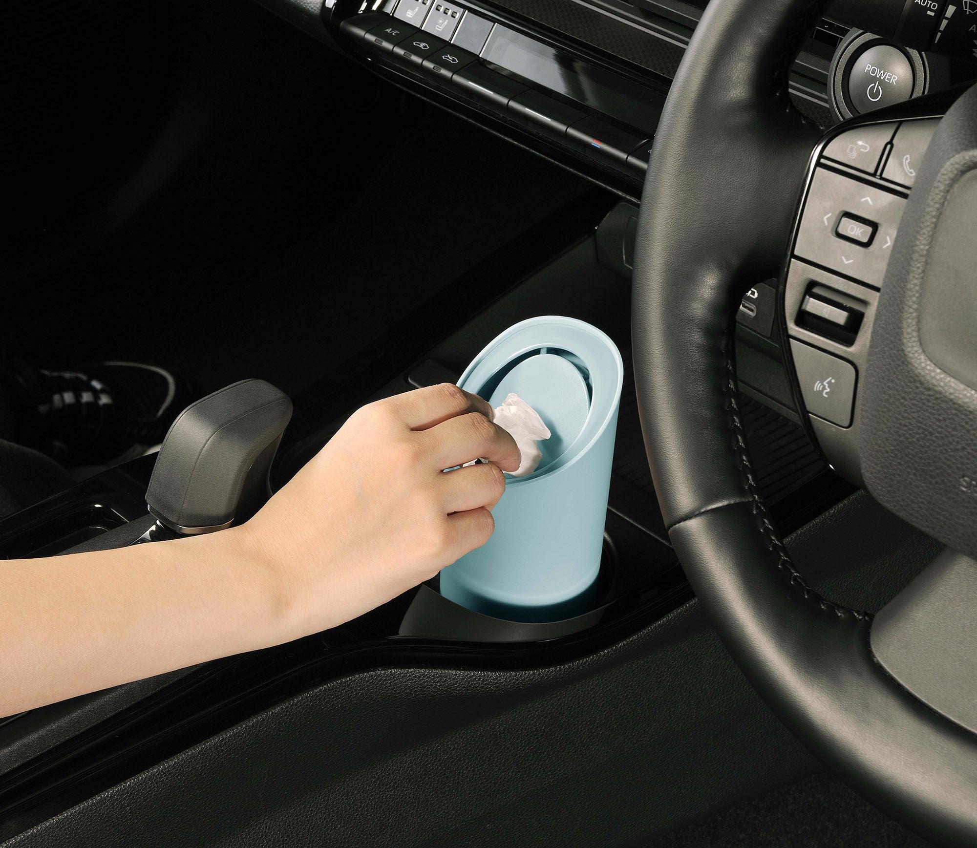 DZ608 ソフトゴミ箱 スラッシュボトル S フォグブルー | カーメイト