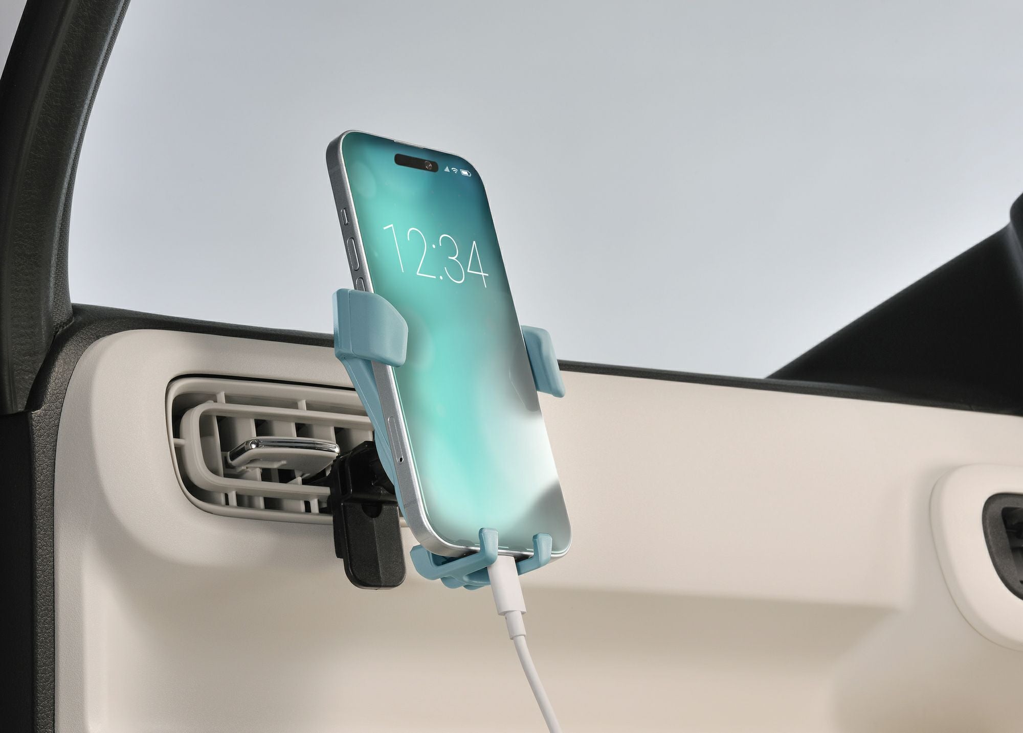 SA42 スマホルダー ウィングキャッチ エアコン取り付け フォグブルー