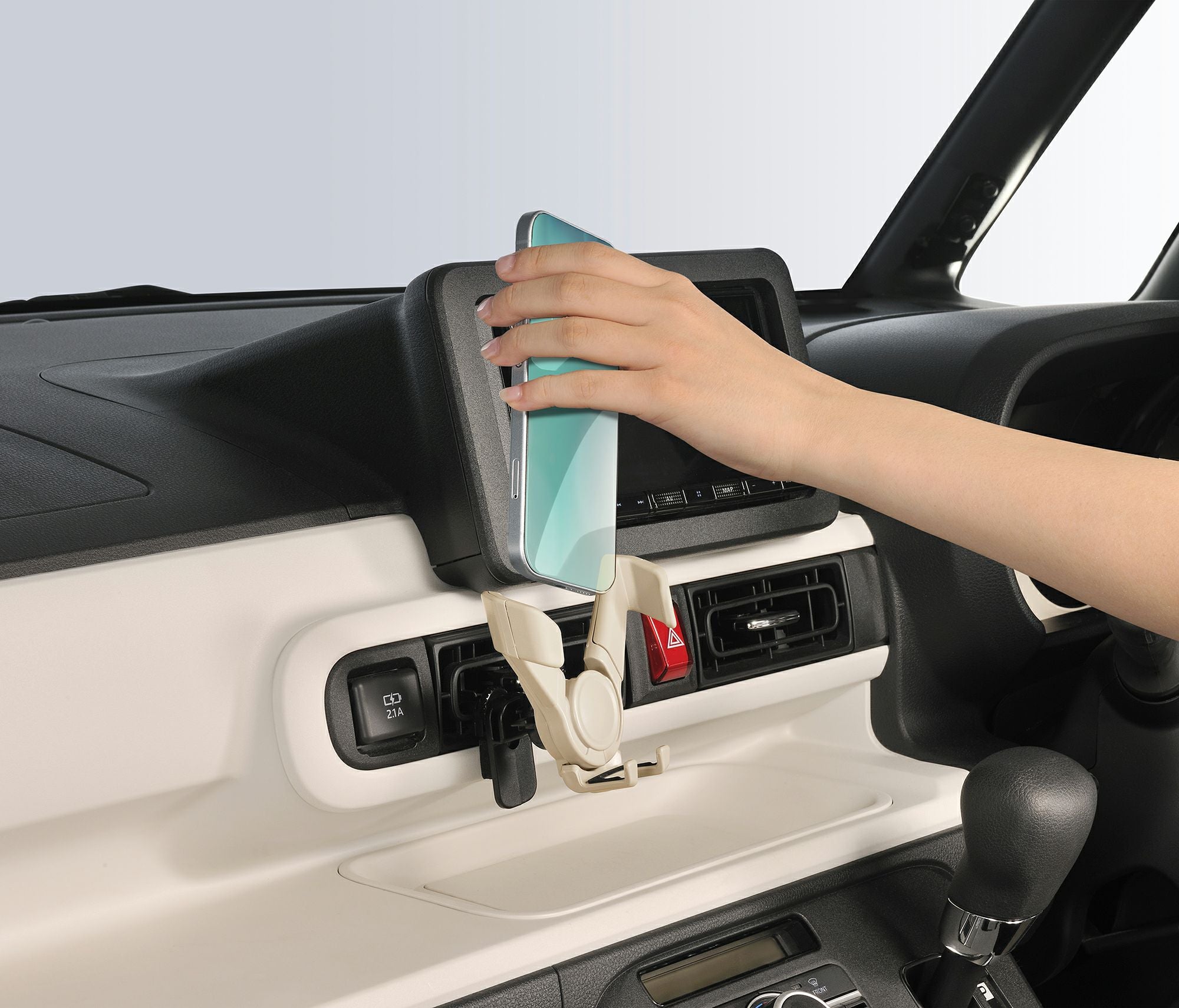 SA43 スマホルダー ウィングキャッチ エアコン取り付け サンドベージュ