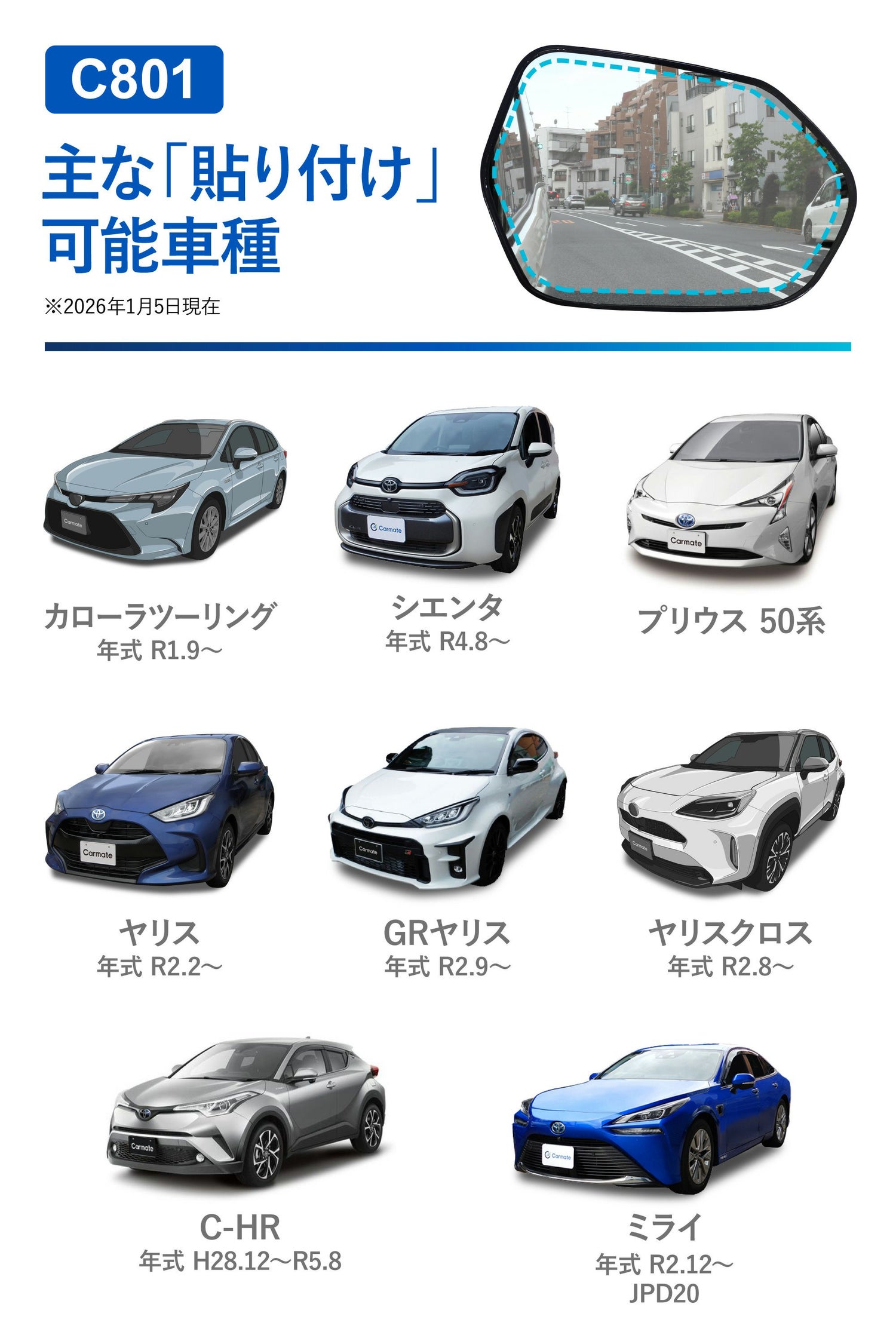 カーメイト C801 ゼロワイパーフィルムタイプ 車種専用 01 carmate zerowiper