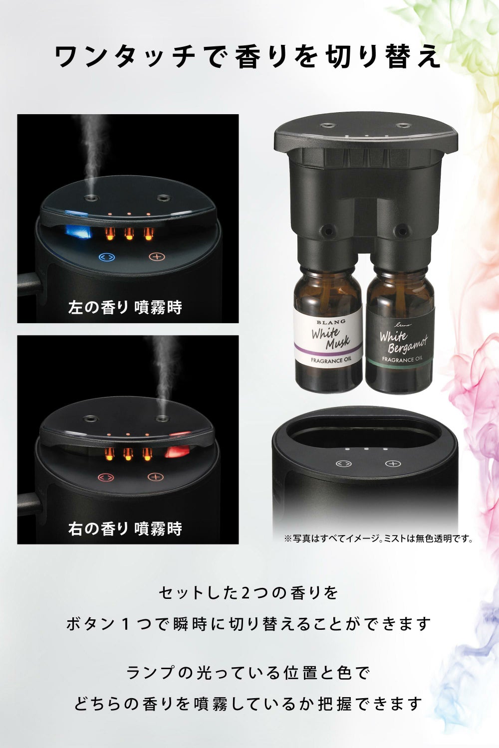 L10621 カーメイト 噴霧式フレグランスディフューザー ダブル ブラック 