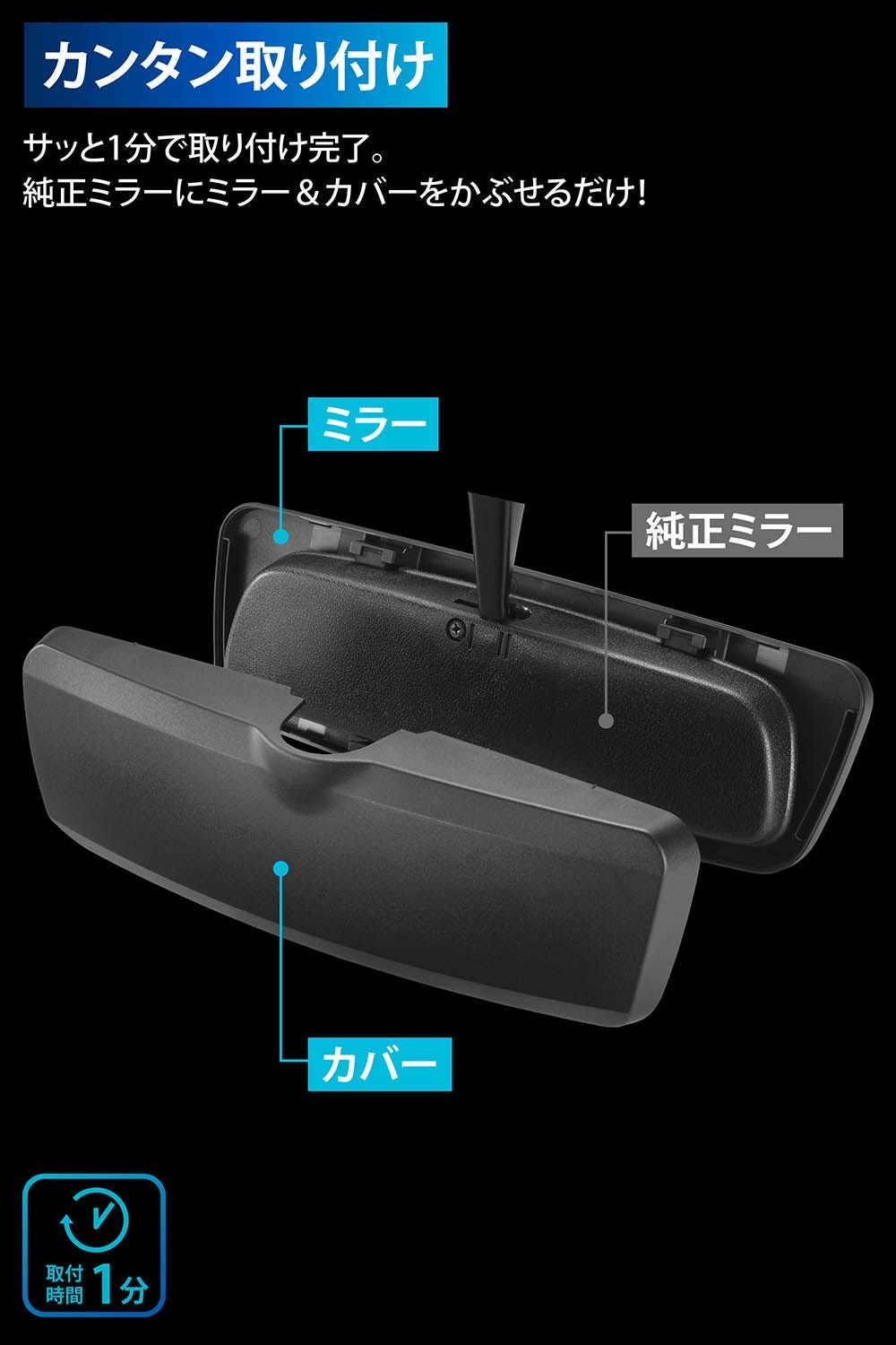 CX543K ホンダ専用リアビューミラー＆カバー 3000SRクローム