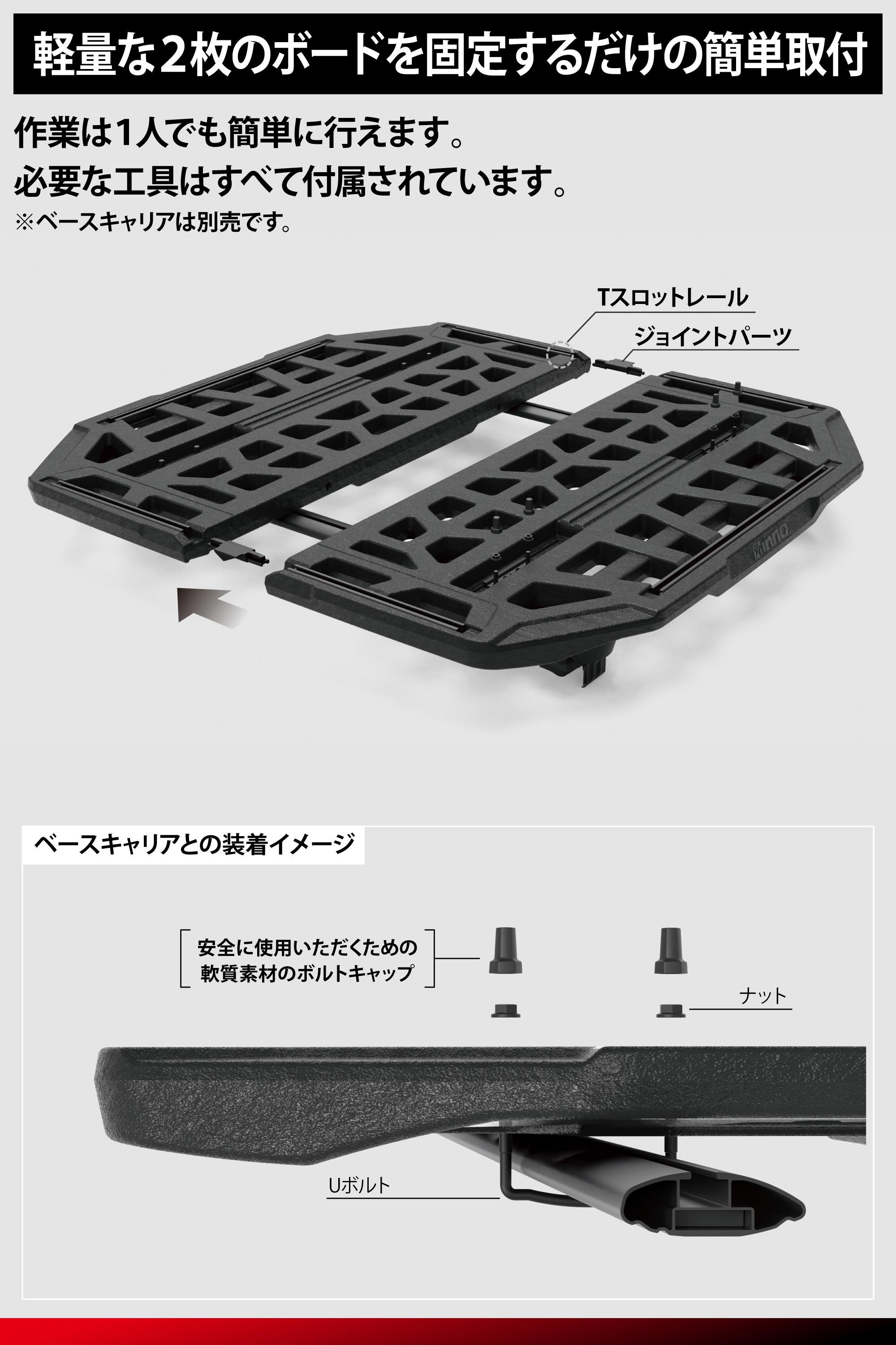 INA522BK ルーフボード120BK | カーメイト 公式オンラインストア本店