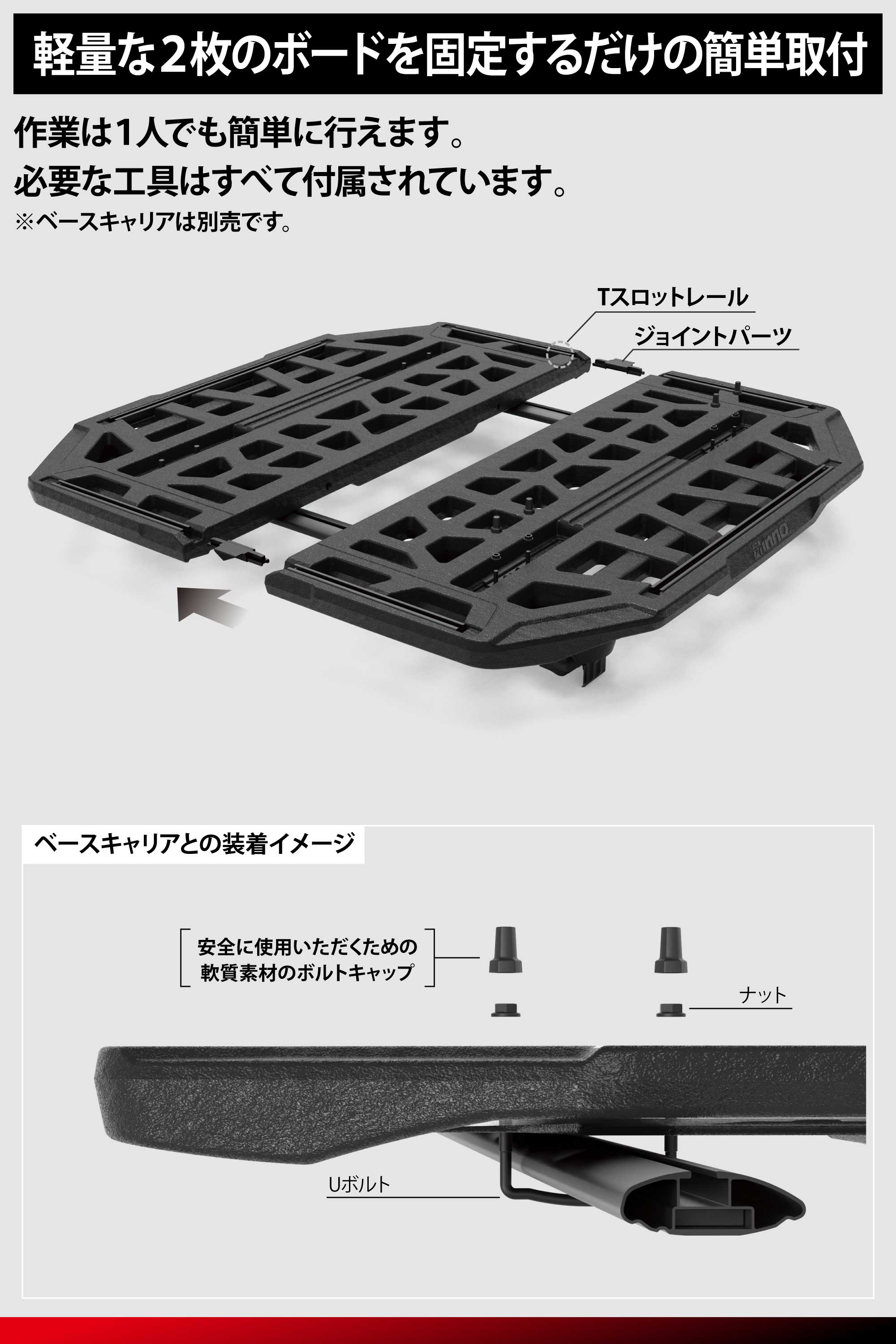 INA523BK ルーフボード130BK | カーメイト 公式オンラインストア本店