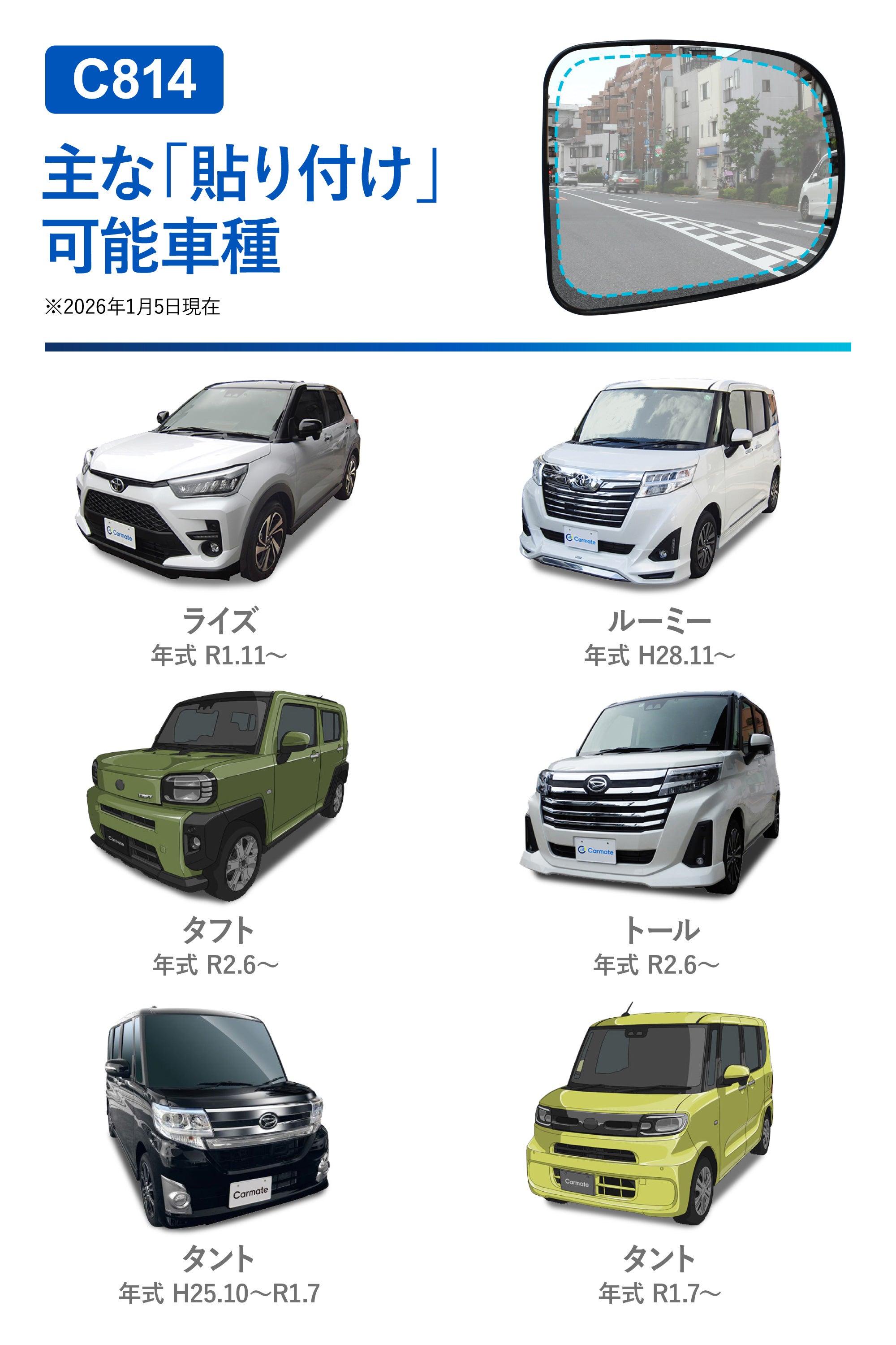 C814 ゼロワイパーフィルムタイプ 車種専用 14 | カーメイト 公式